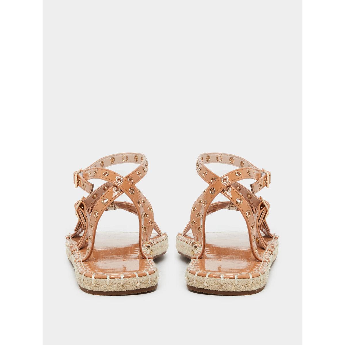 Raid Tanya Strappy Eyelet Flat Espadrilles-women-shoes-sandals-flats-image-5
