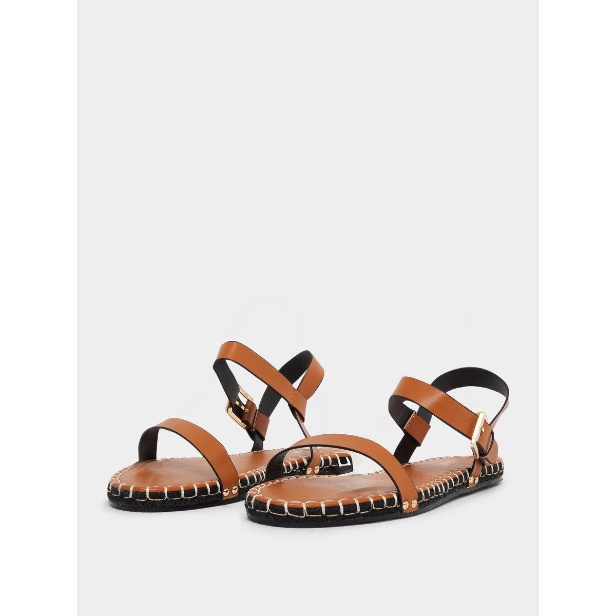 Raid Bambie Brown Ankle Strap Flat Espadrilles-women-shoes-sandals-flats-image-2