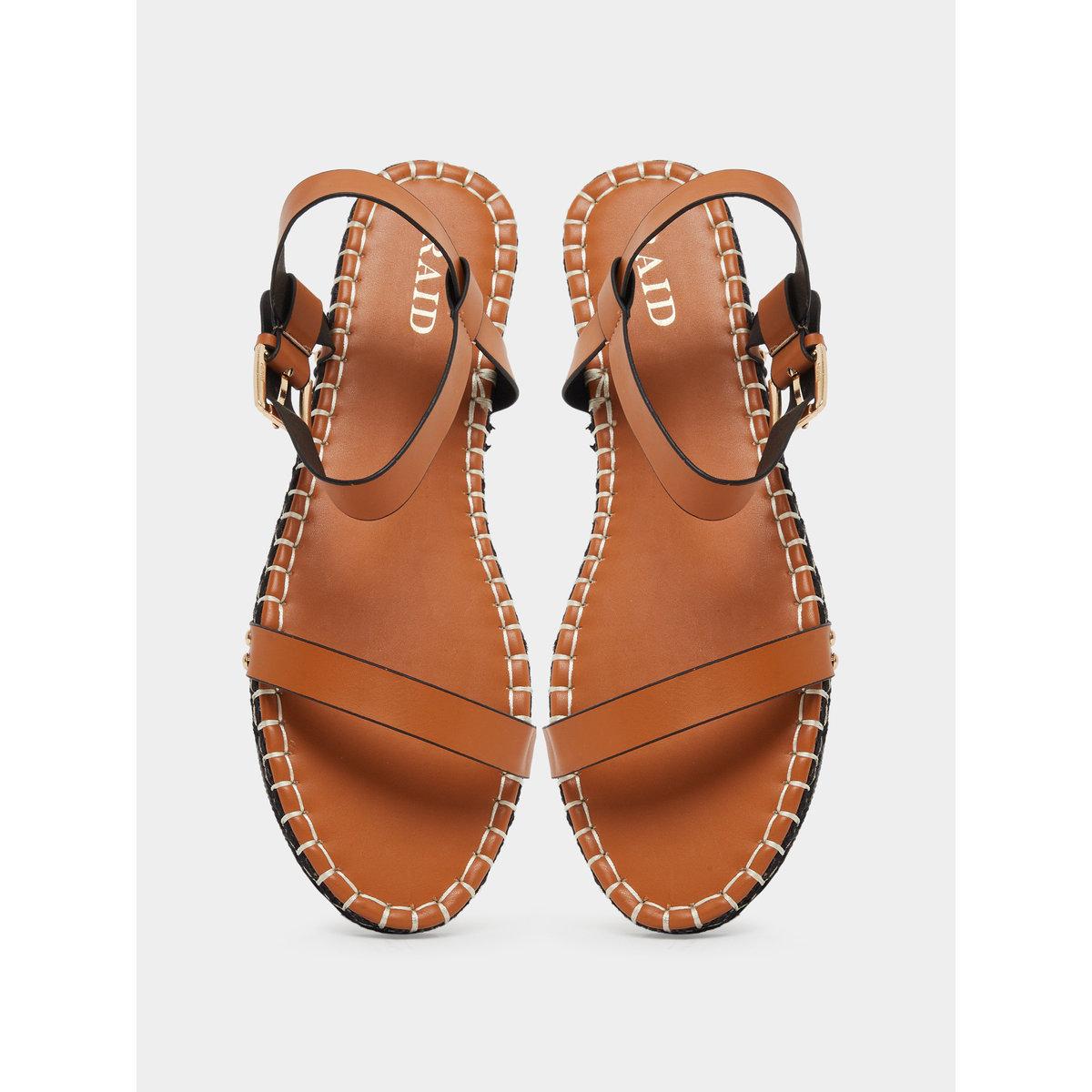 Raid Bambie Brown Ankle Strap Flat Espadrilles-women-shoes-sandals-flats-image-5