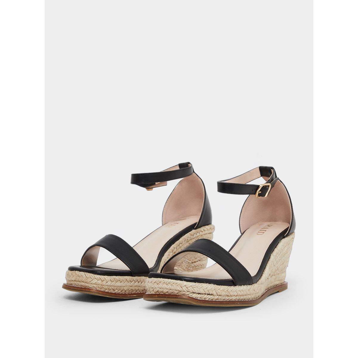 Raid Jazper Black Ankle Strap Wedge Sandals-women-shoes-sandals-heeled-image-2