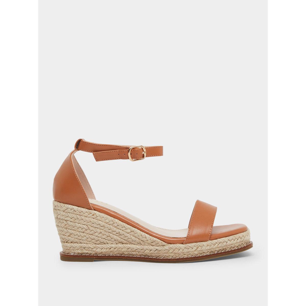 Raid Jazper Brown Ankle Strap Wedge Sandals-women-shoes-sandals-heeled-image-1