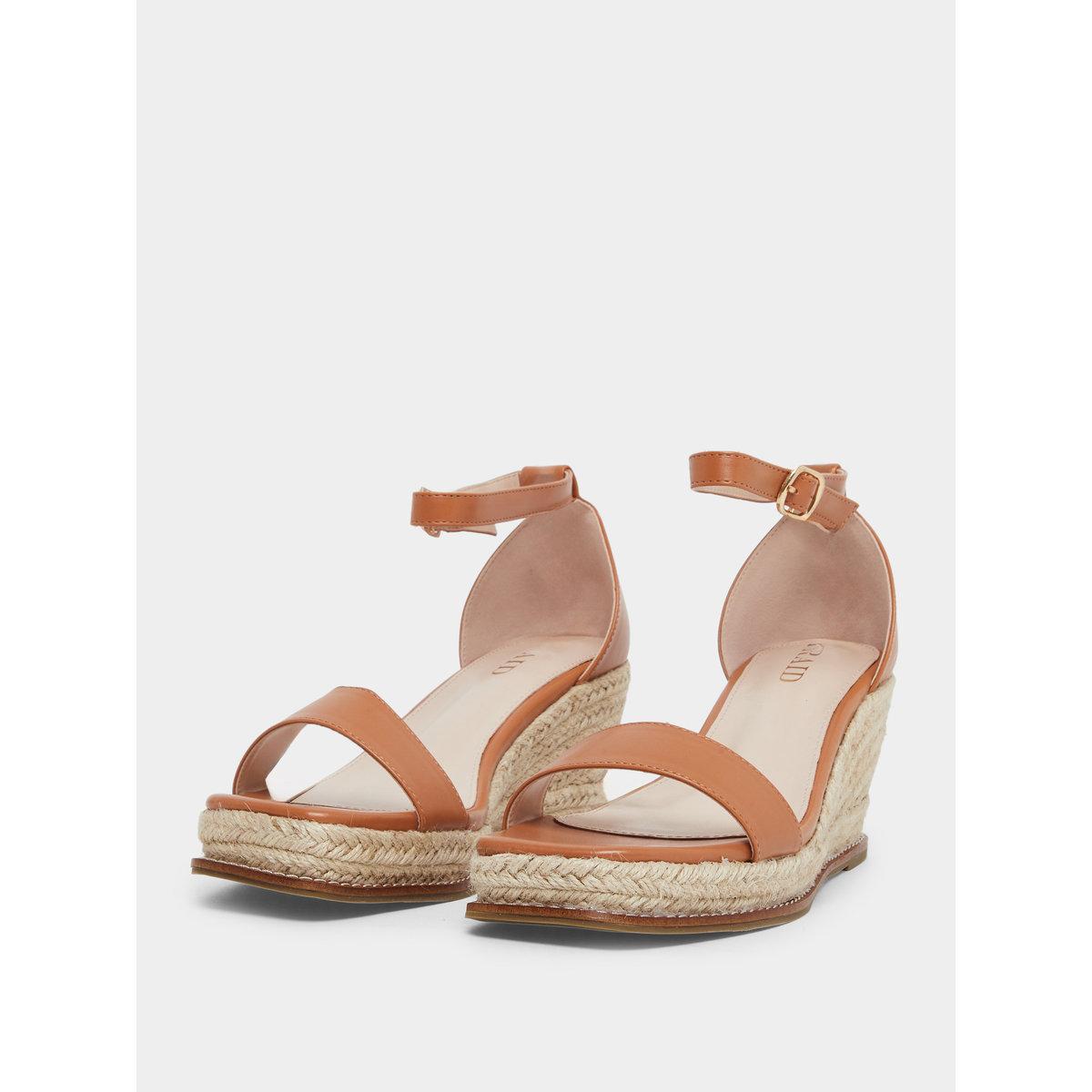 Raid Jazper Brown Ankle Strap Wedge Sandals-women-shoes-sandals-heeled-image-2