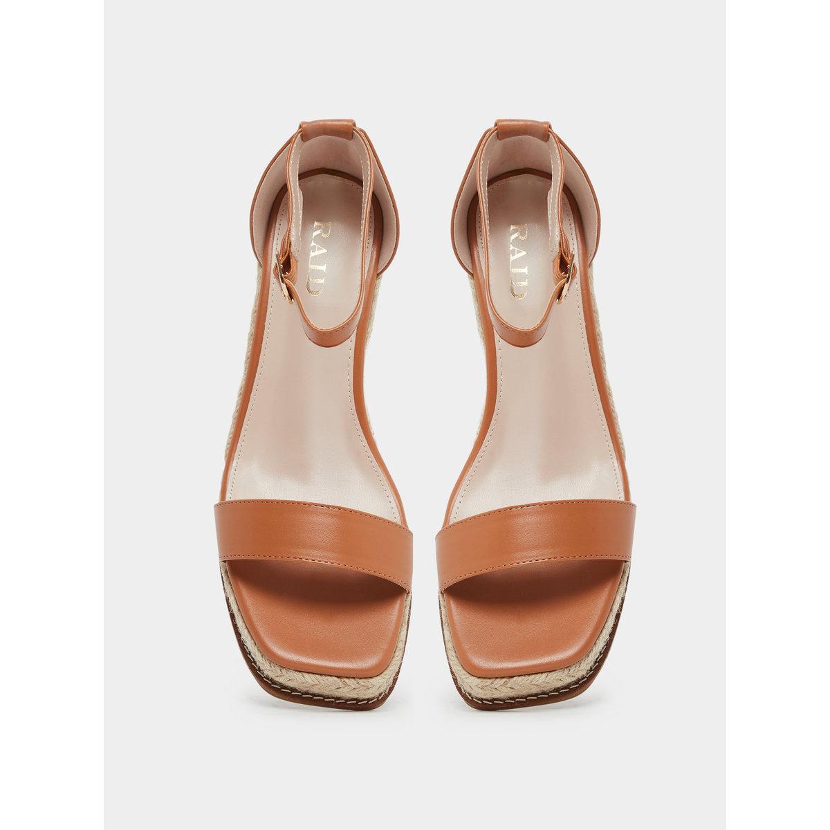 Raid Jazper Brown Ankle Strap Wedge Sandals-women-shoes-sandals-heeled-image-5