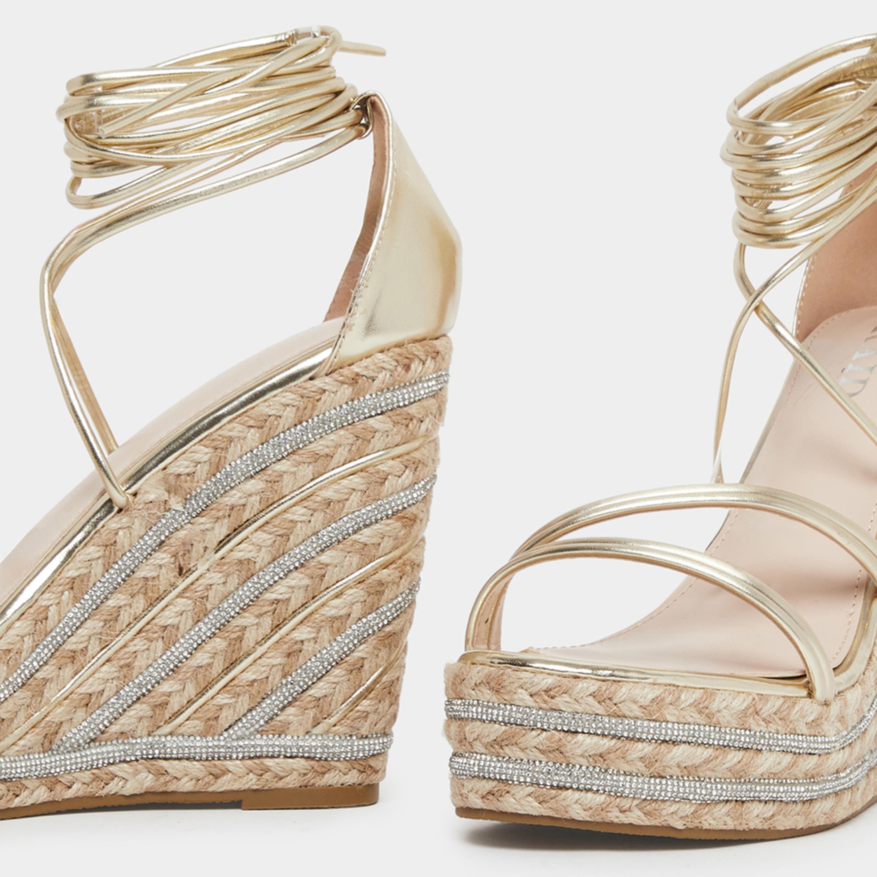 Raid Francis Strappy Tie-Up Embellished Wedge-women-shoes-sandals-heeled-image-4