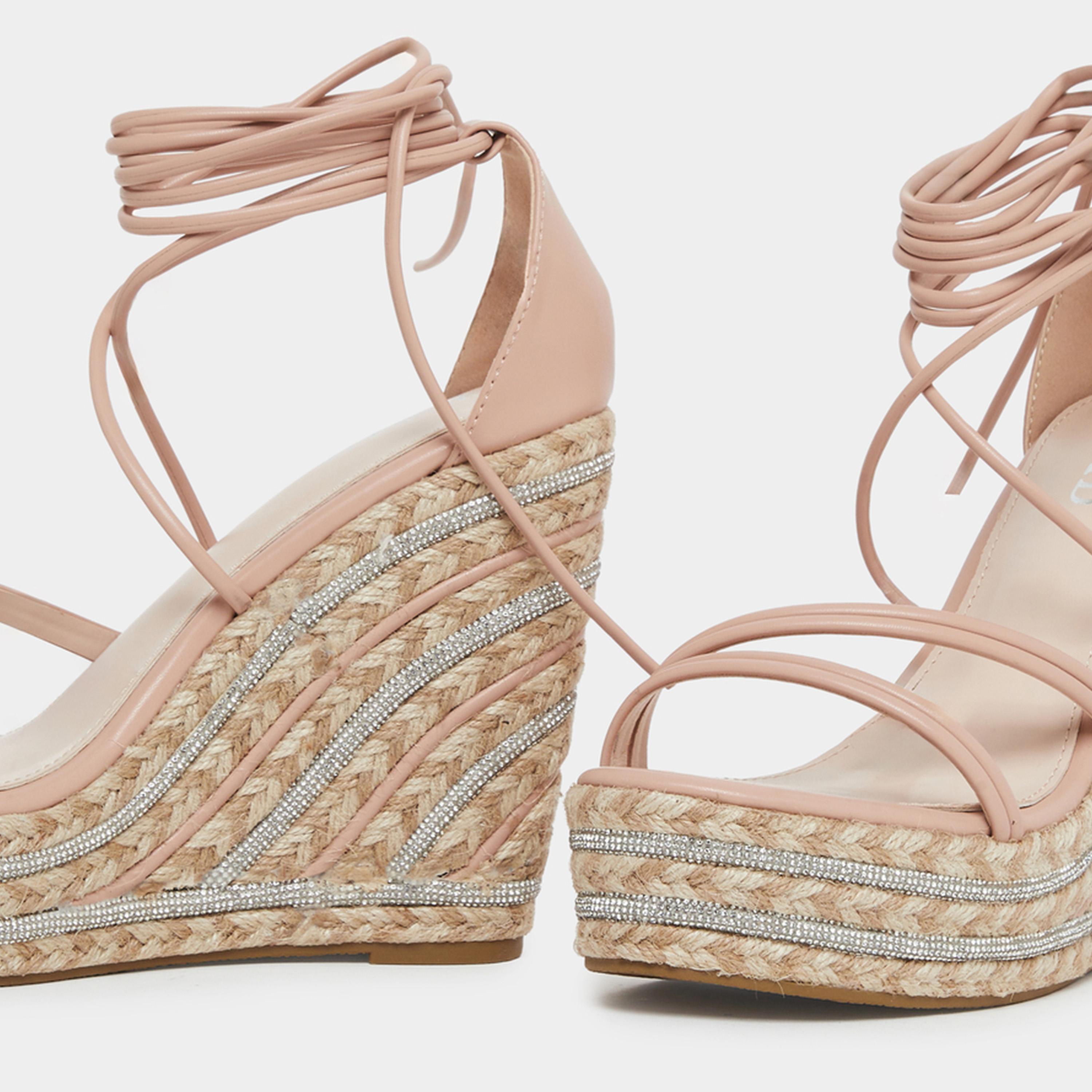 Raid Francis Strappy Tie-Up Embellished Wedge-women-shoes-sandals-heeled-image-4