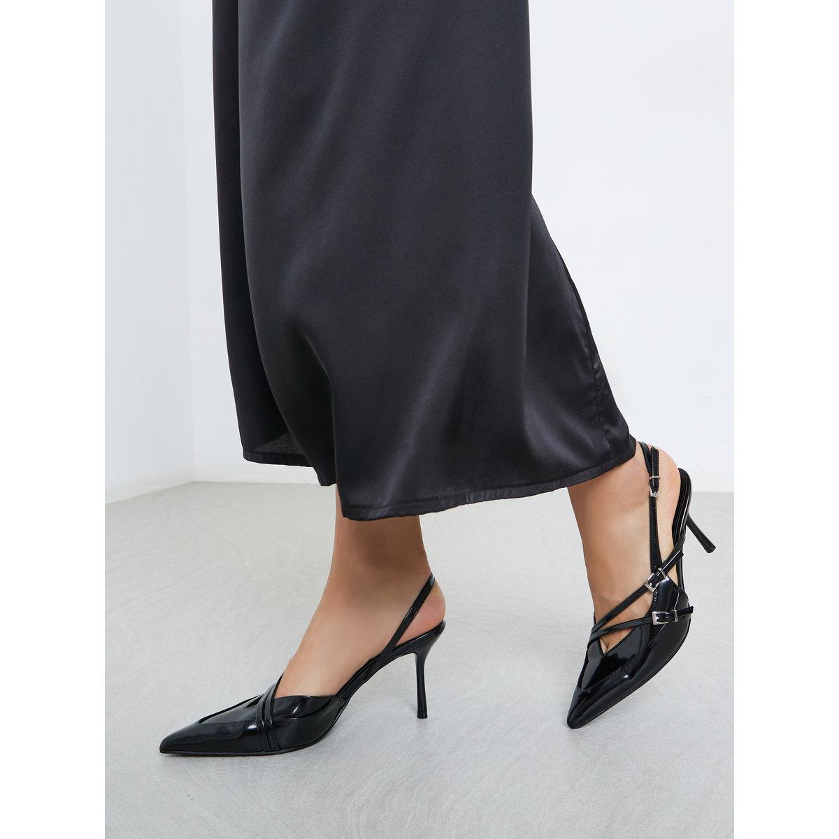 Raid Black Strappy Buckled High Heel Pumps-women-shoes-heels-image-1