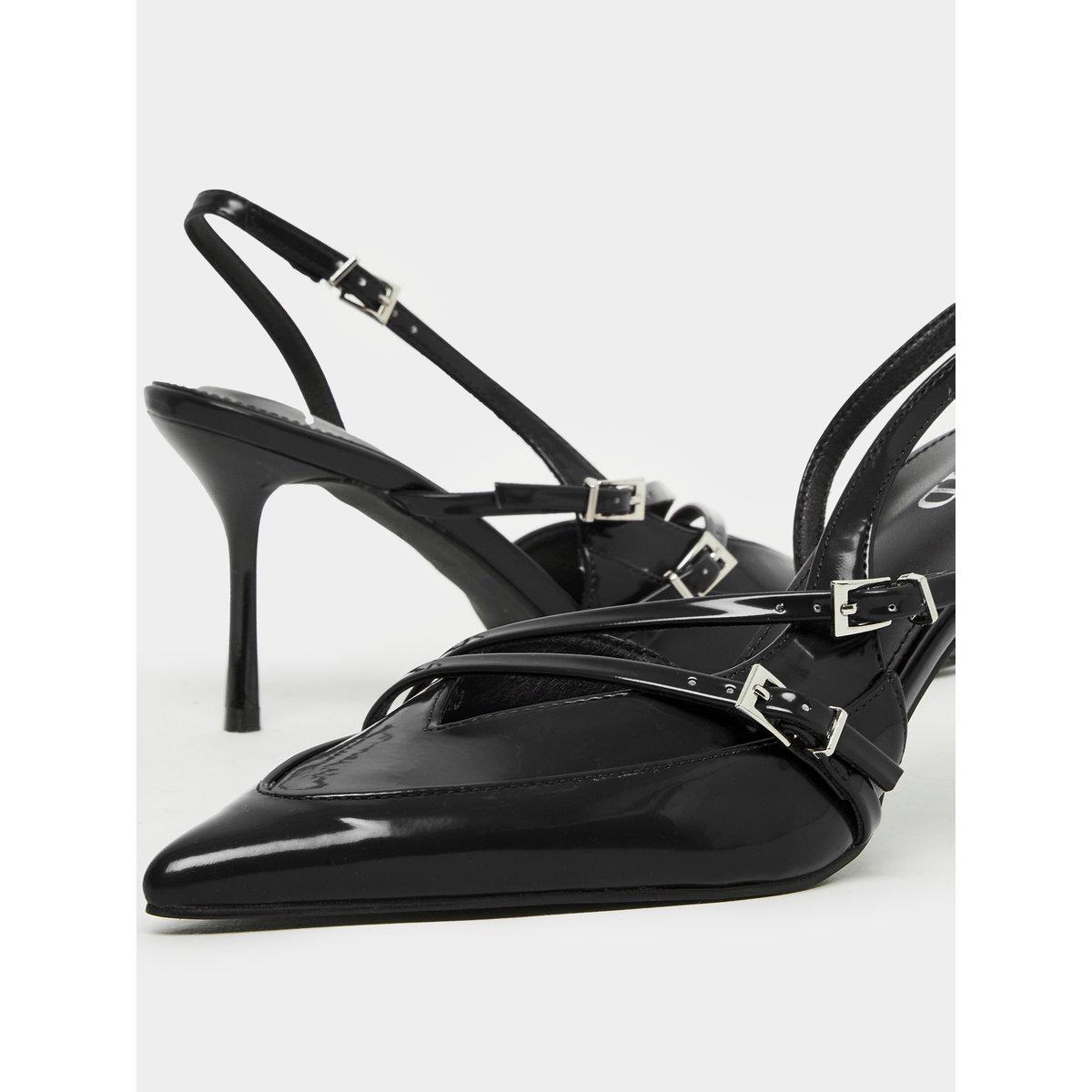Raid Black Strappy Buckled High Heel Pumps-women-shoes-heels-image-4