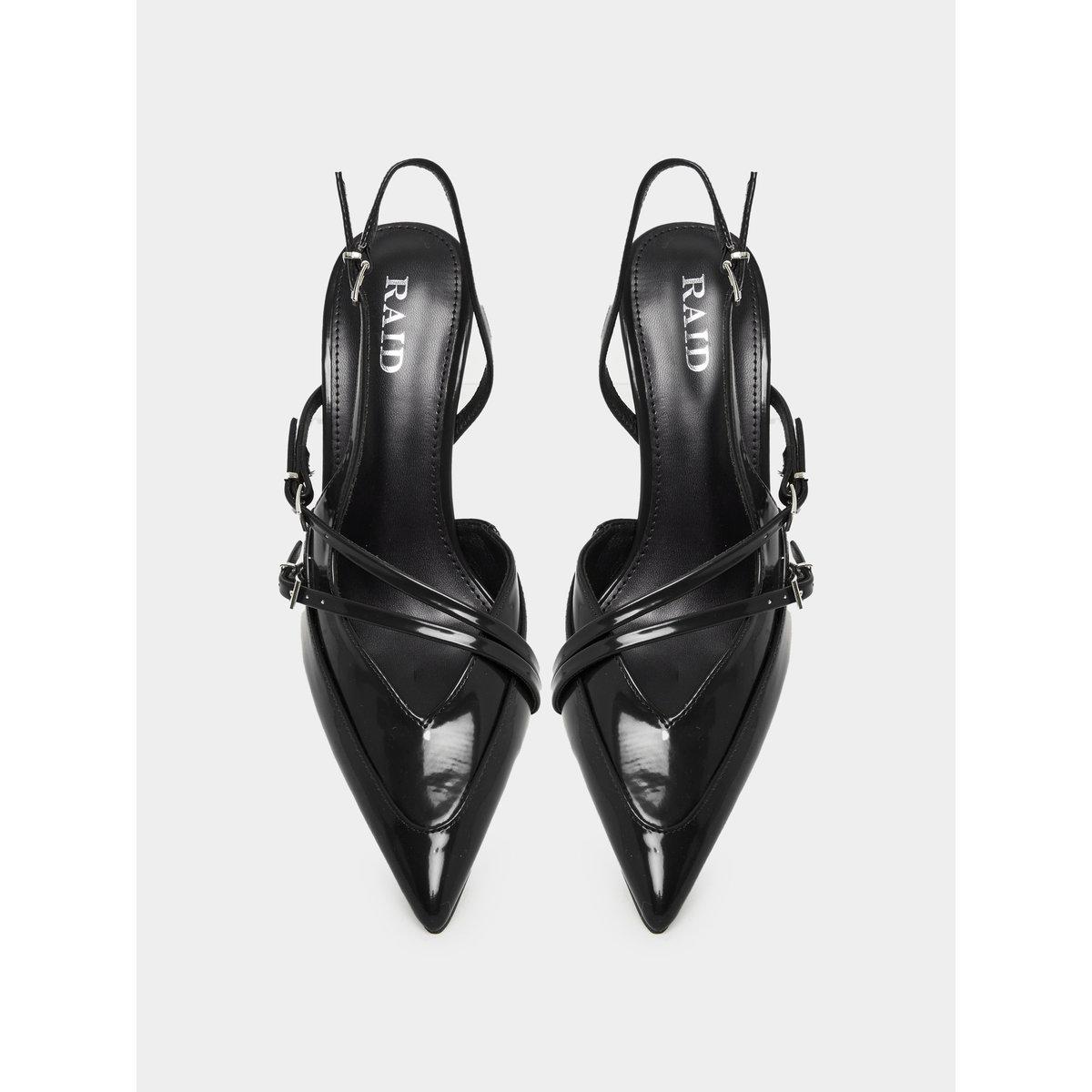 Raid Black Strappy Buckled High Heel Pumps-women-shoes-heels-image-6