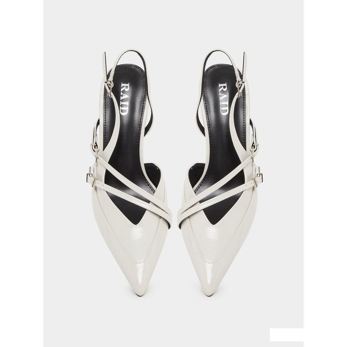 Raid Off White Strappy Buckled High Heel Pumps-women-shoes-heels-image-6