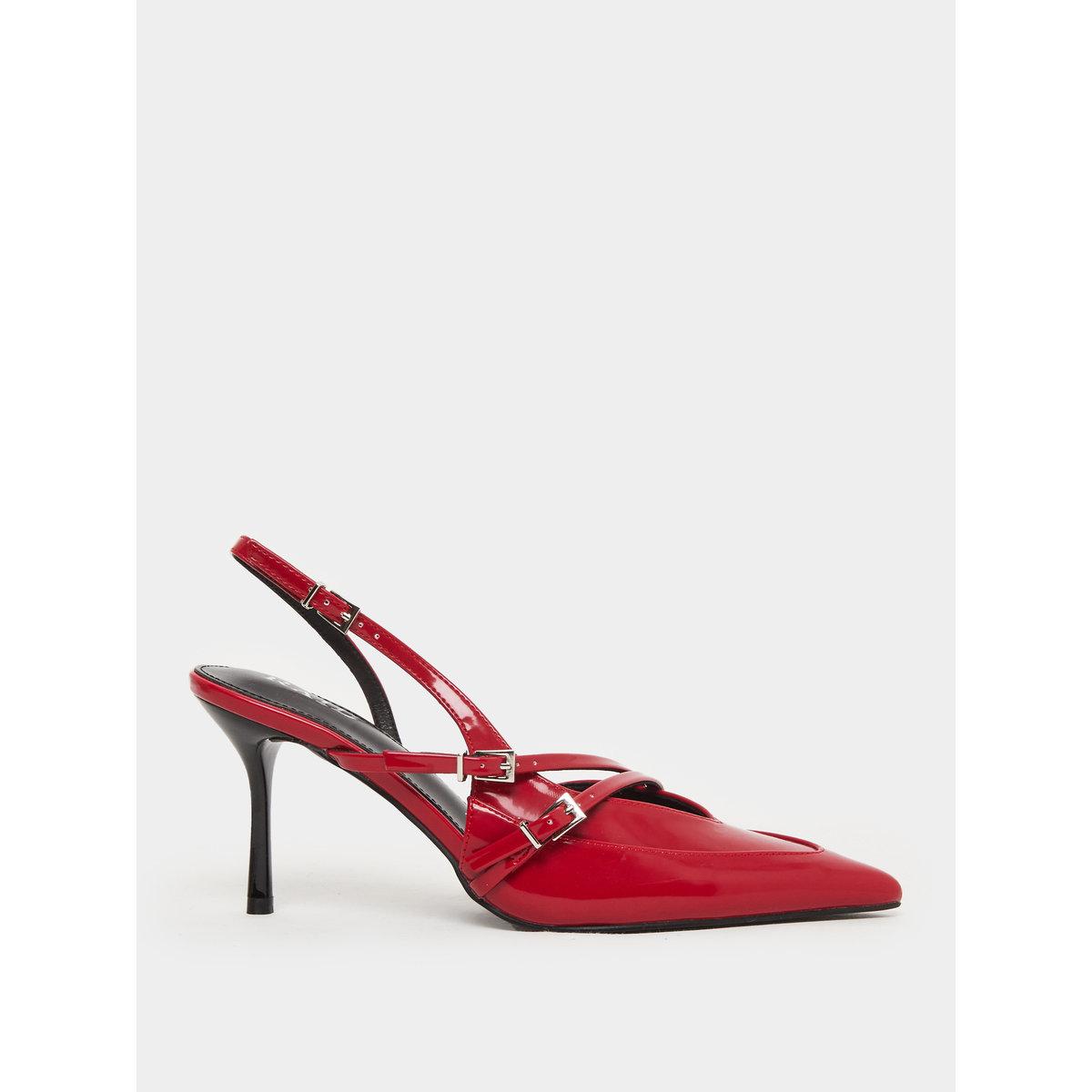 Raid Red Strappy Buckled High Heel Pumps-women-shoes-heels-image-2