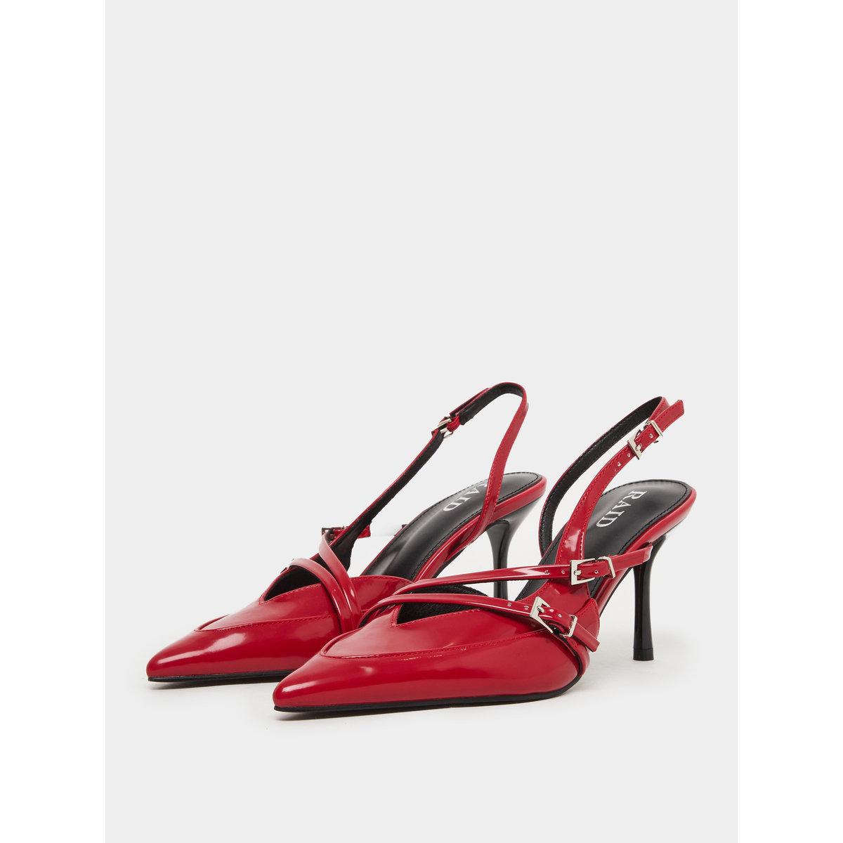 Raid Red Strappy Buckled High Heel Pumps-women-shoes-heels-image-3