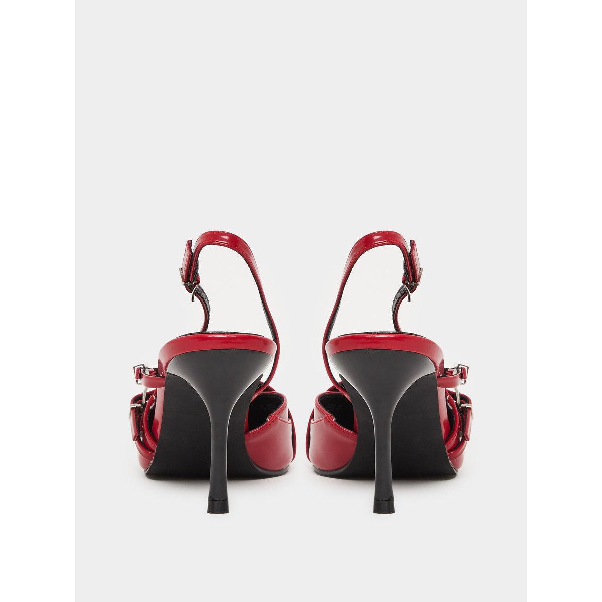 Raid Red Strappy Buckled High Heel Pumps-women-shoes-heels-image-5