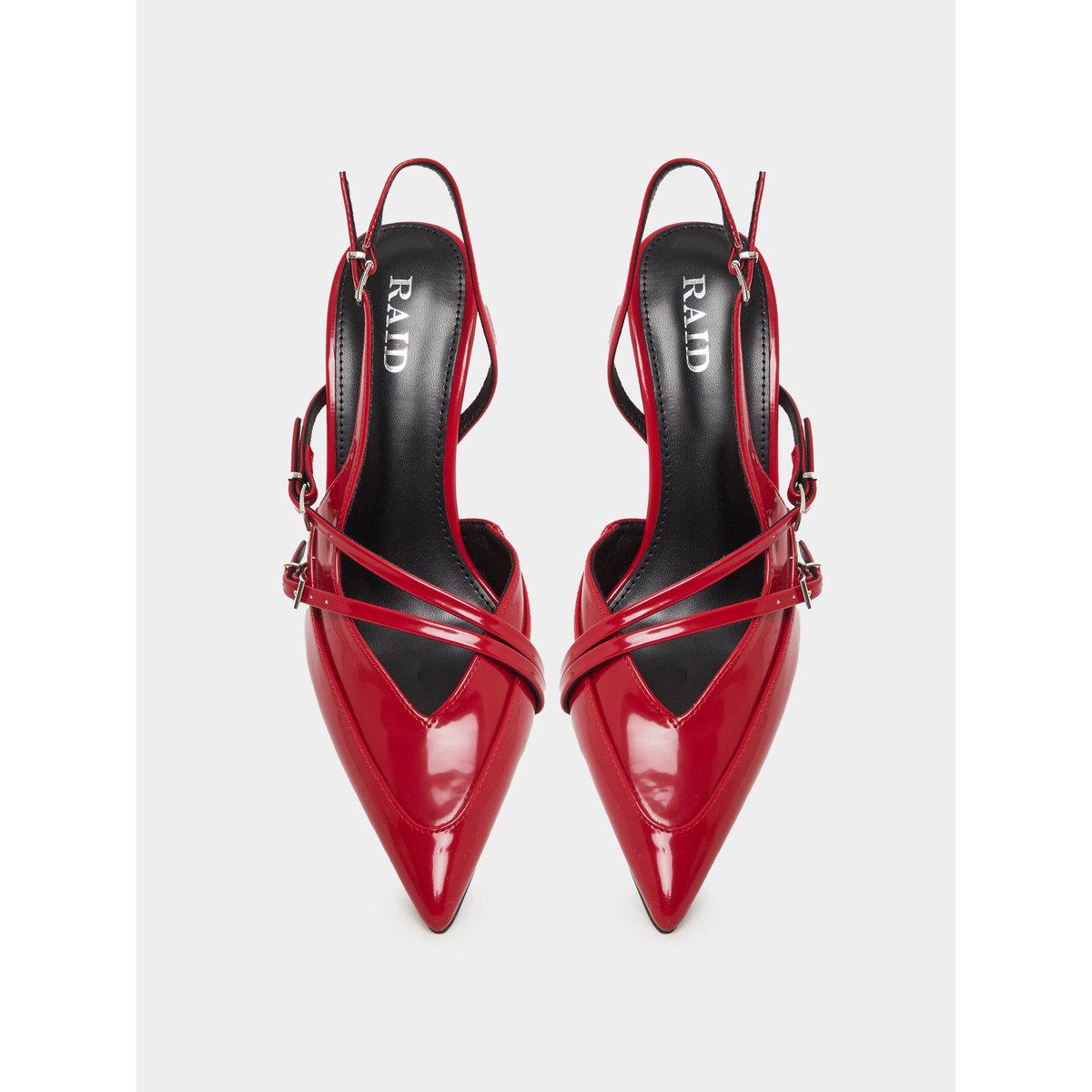 Raid Red Strappy Buckled High Heel Pumps-women-shoes-heels-image-6
