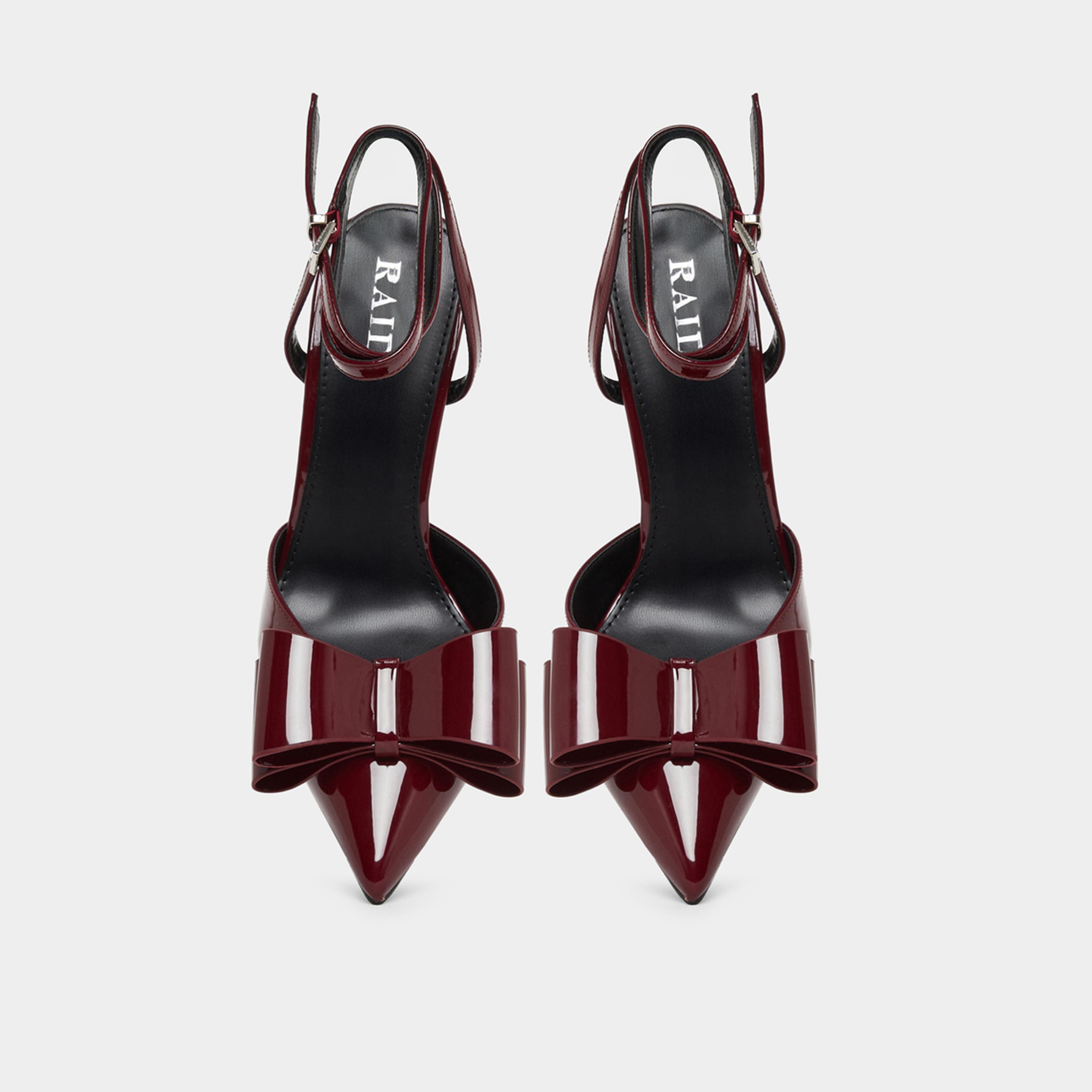 Raid Myrna Pointed Toe Shoes with Bow Detail-women-shoes-heels-image-3
