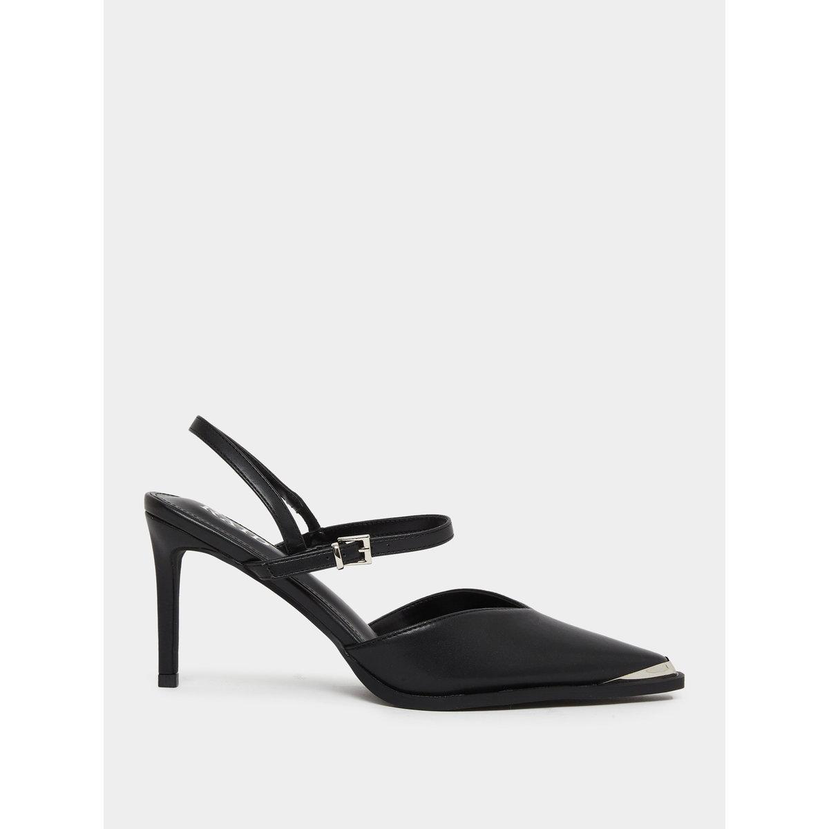 Raid Maliya Black Pointed Toe Shoes with Metal Trim-women-shoes-heels-image-1