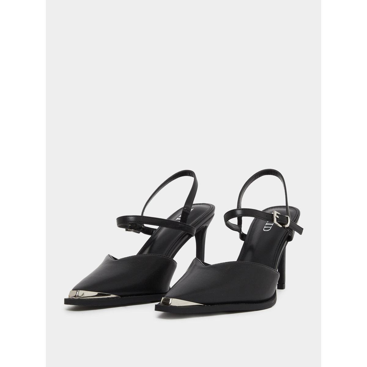 Raid Maliya Black Pointed Toe Shoes with Metal Trim-women-shoes-heels-image-2
