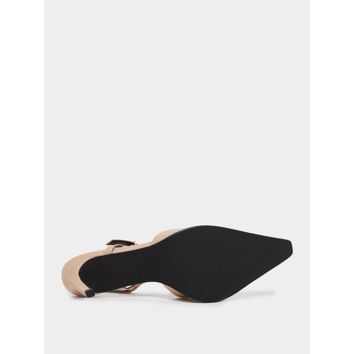 Raid Maliya Nude Pointed Toe Shoes with Metal Trim-women-shoes-heels-image-6