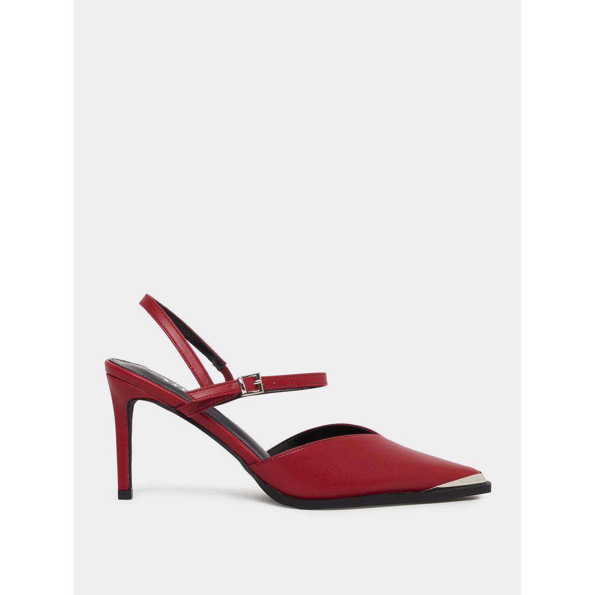 تنورة ماكسي بحافة واسعة بخصر مطاطي بطبعة زهور-women-shoes-heels-image-1