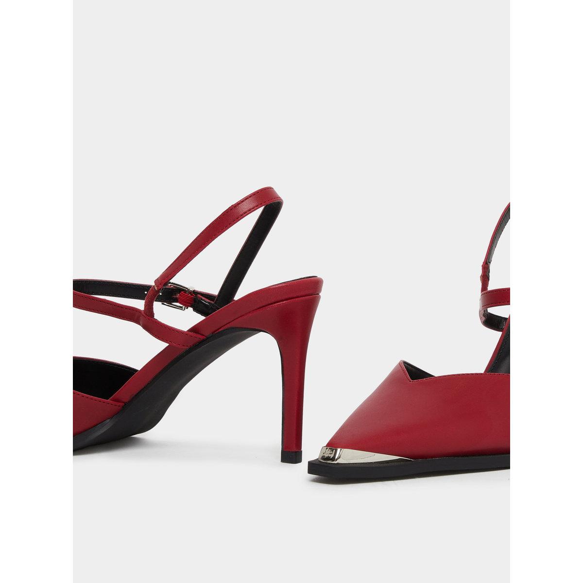 Raid Maliya Red Pointed Toe Shoes with Metal Trim-women-shoes-heels-image-3