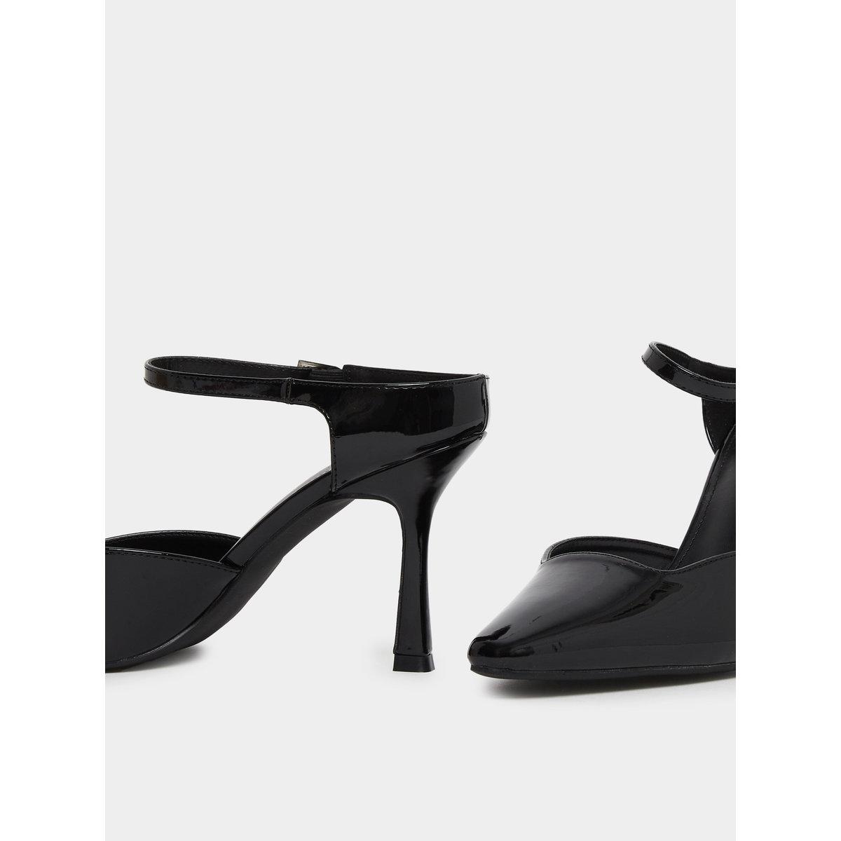 بنطال بقصة عادية بشريط جانبي – أسود-women-shoes-heels-image-3
