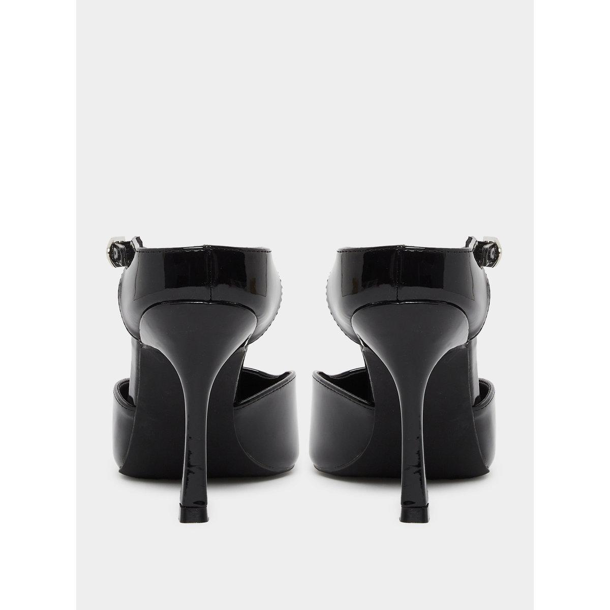 بنطال بقصة عادية بشريط جانبي – أسود-women-shoes-heels-image-4