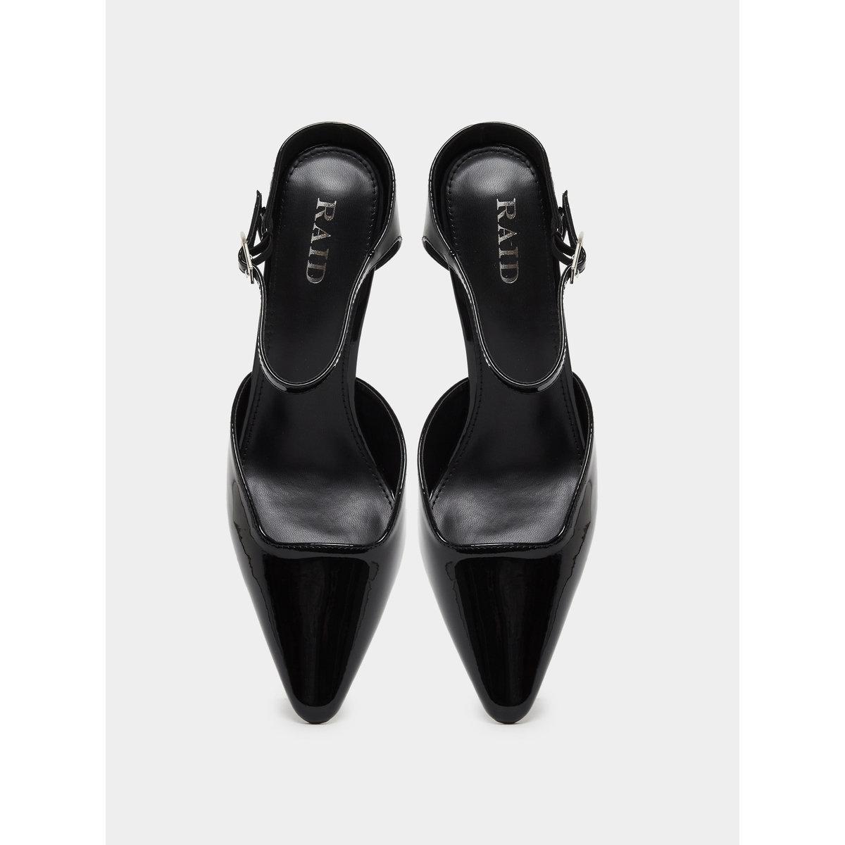 بنطال بقصة عادية بشريط جانبي – أسود-women-shoes-heels-image-5