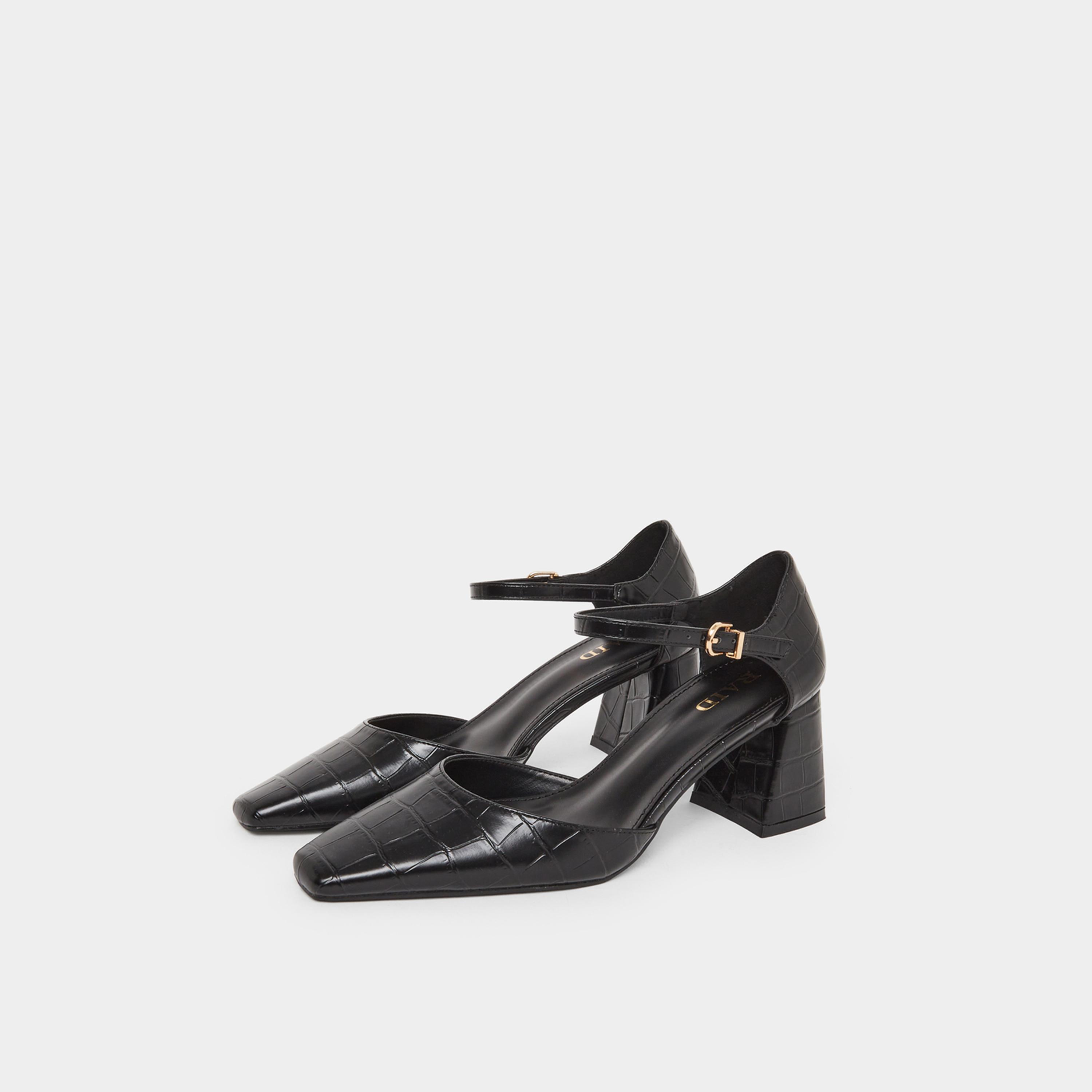 Raid Lydia Textured Block Heel Shoes-women-shoes-heels-image-1