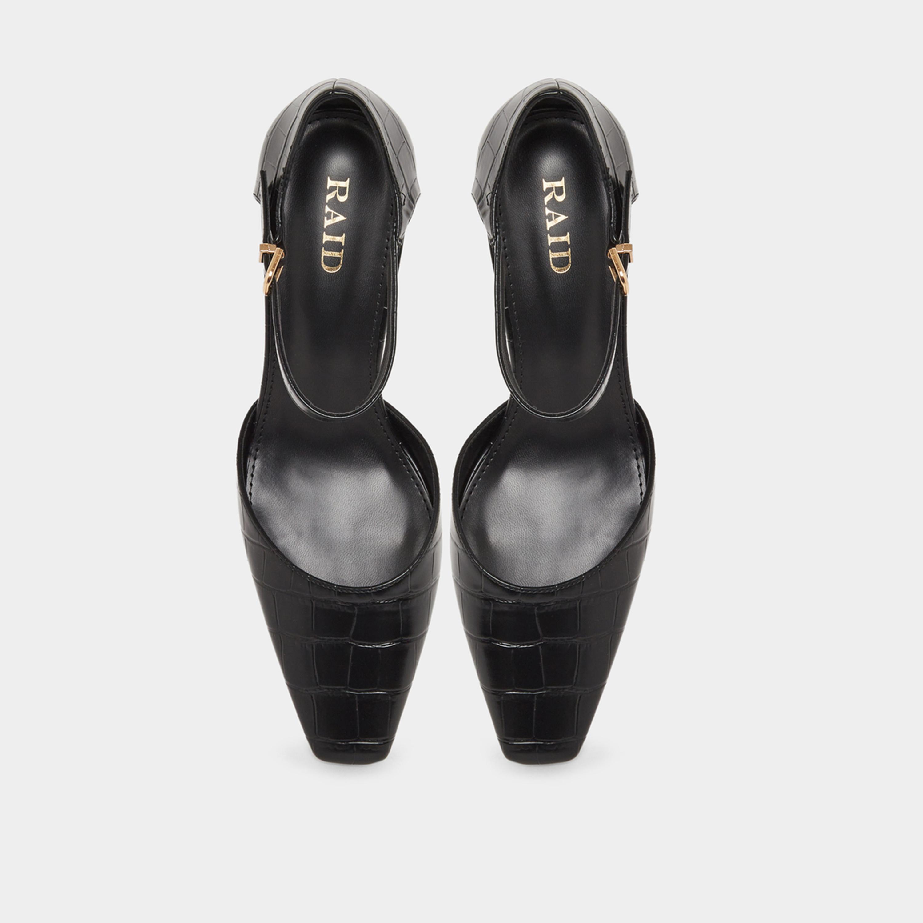 Raid Lydia Textured Block Heel Shoes-women-shoes-heels-image-3