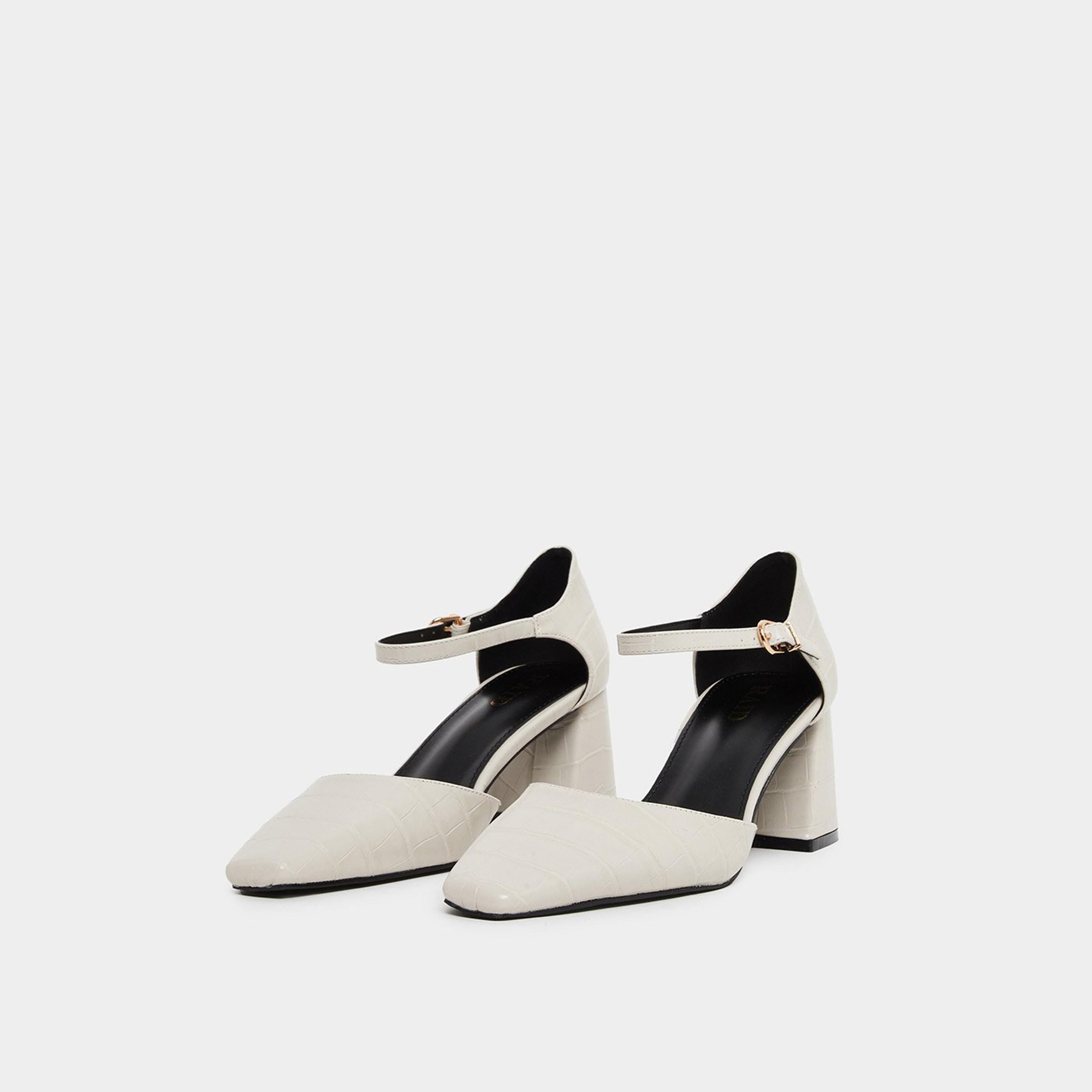Raid Women Lydia Textured Block Heel Shoes-women-shoes-heels-image-1