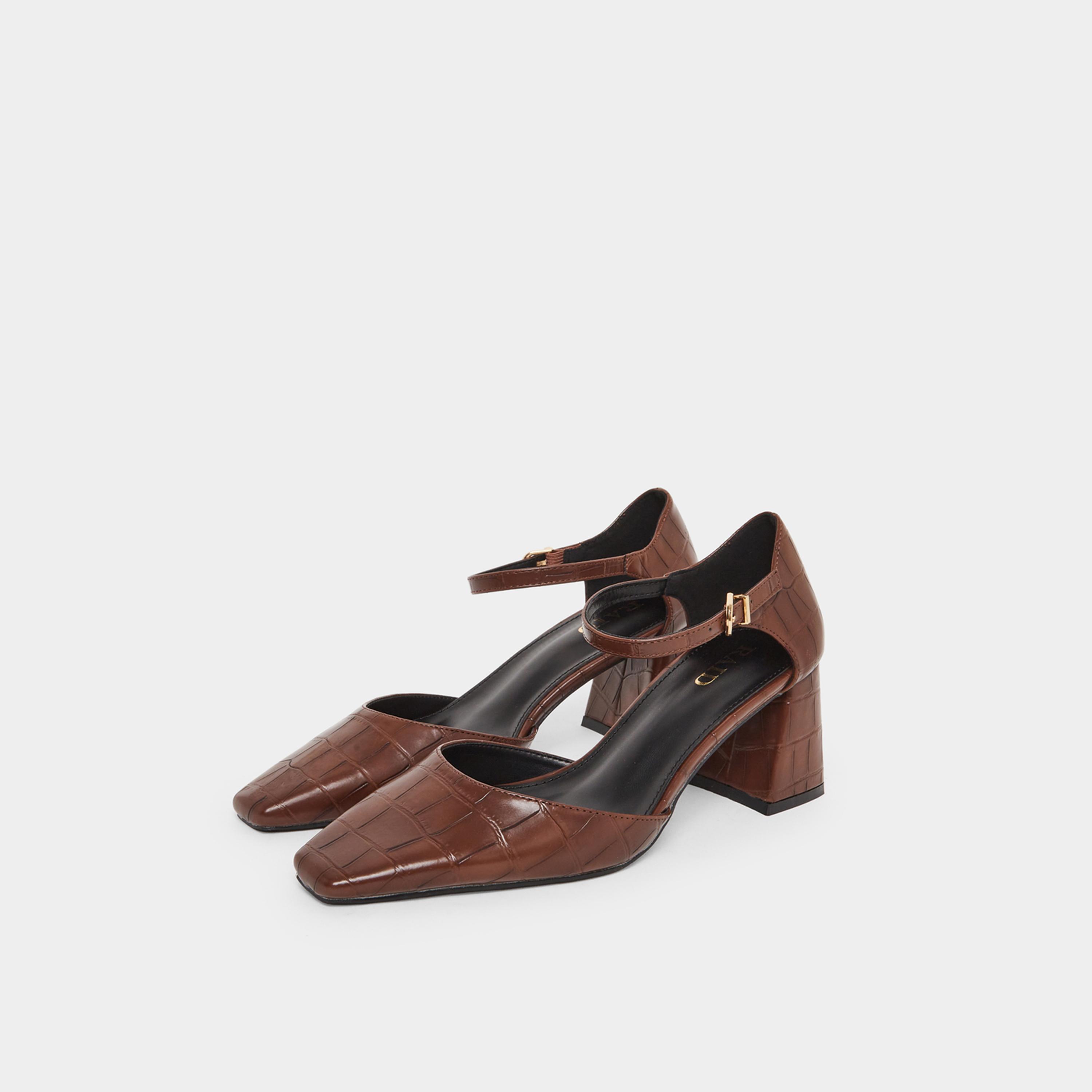 Raid Lydia Textured Block Heel Shoes-women-shoes-heels-image-1
