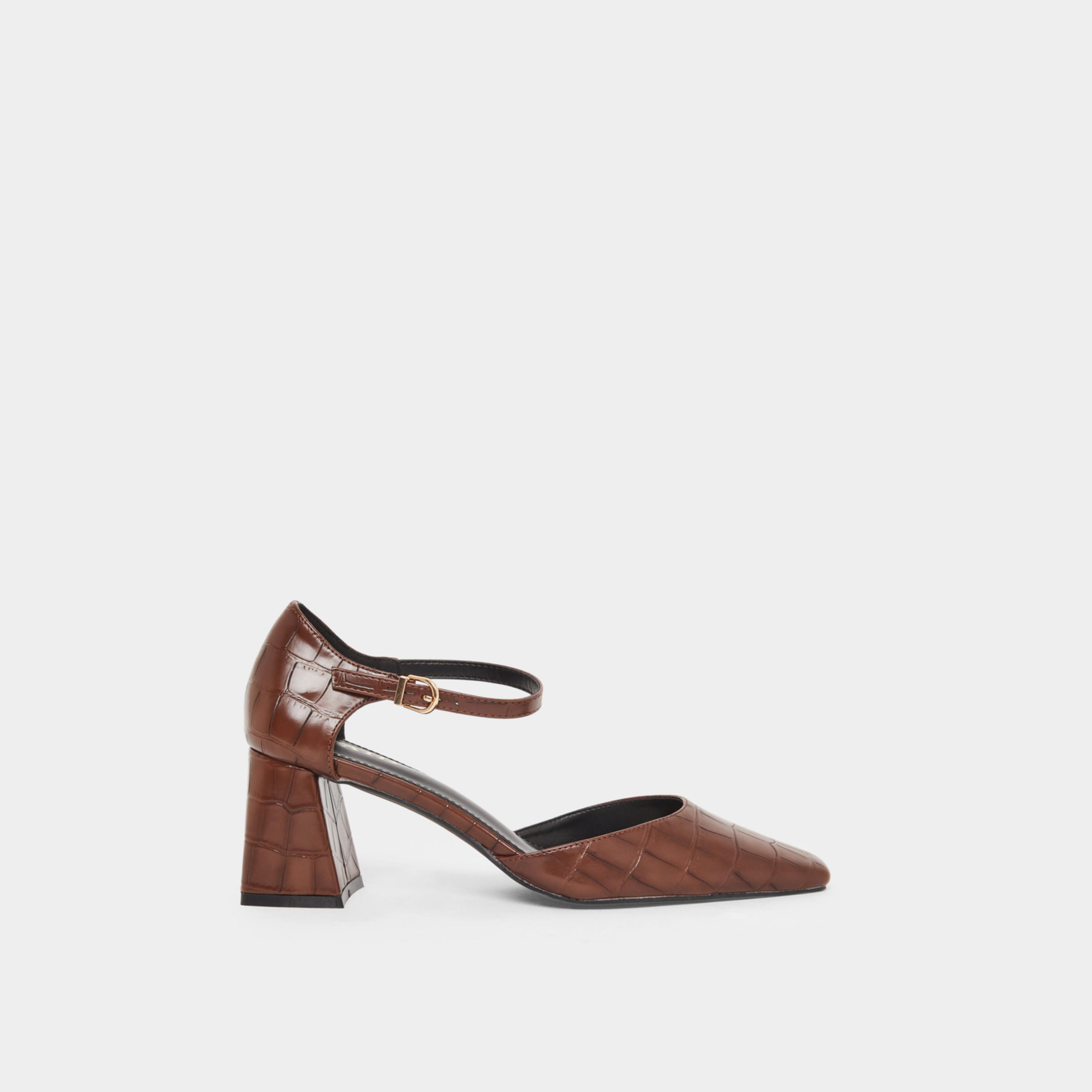 Raid Lydia Textured Block Heel Shoes-women-shoes-heels-image-2