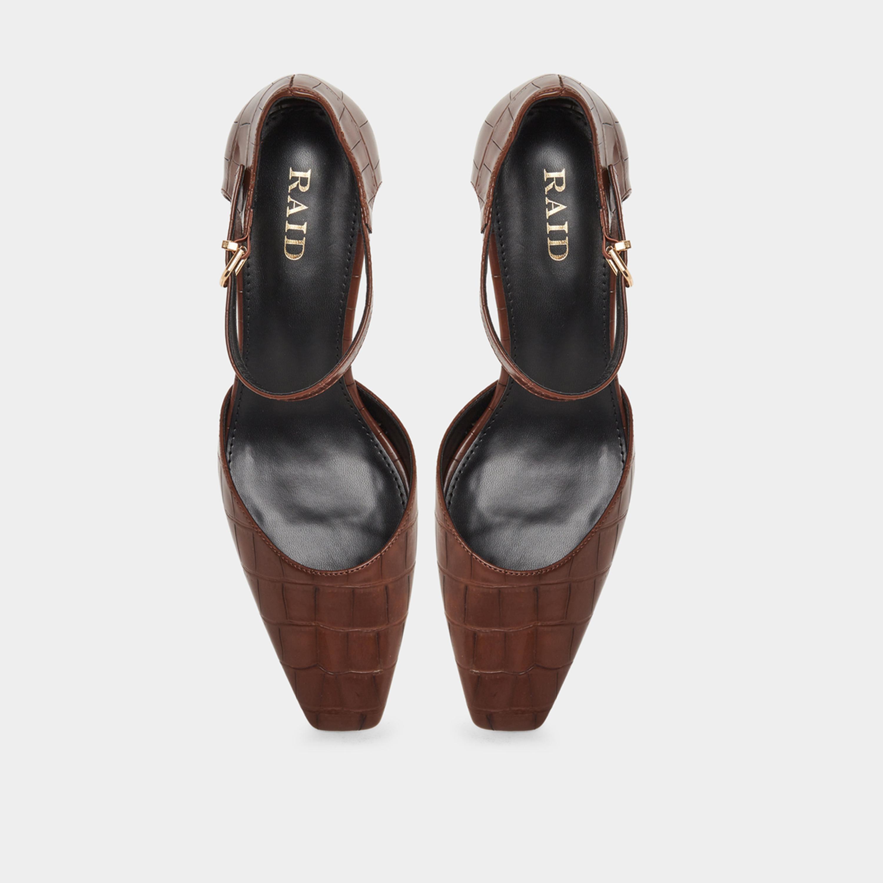 Raid Lydia Textured Block Heel Shoes-women-shoes-heels-image-3