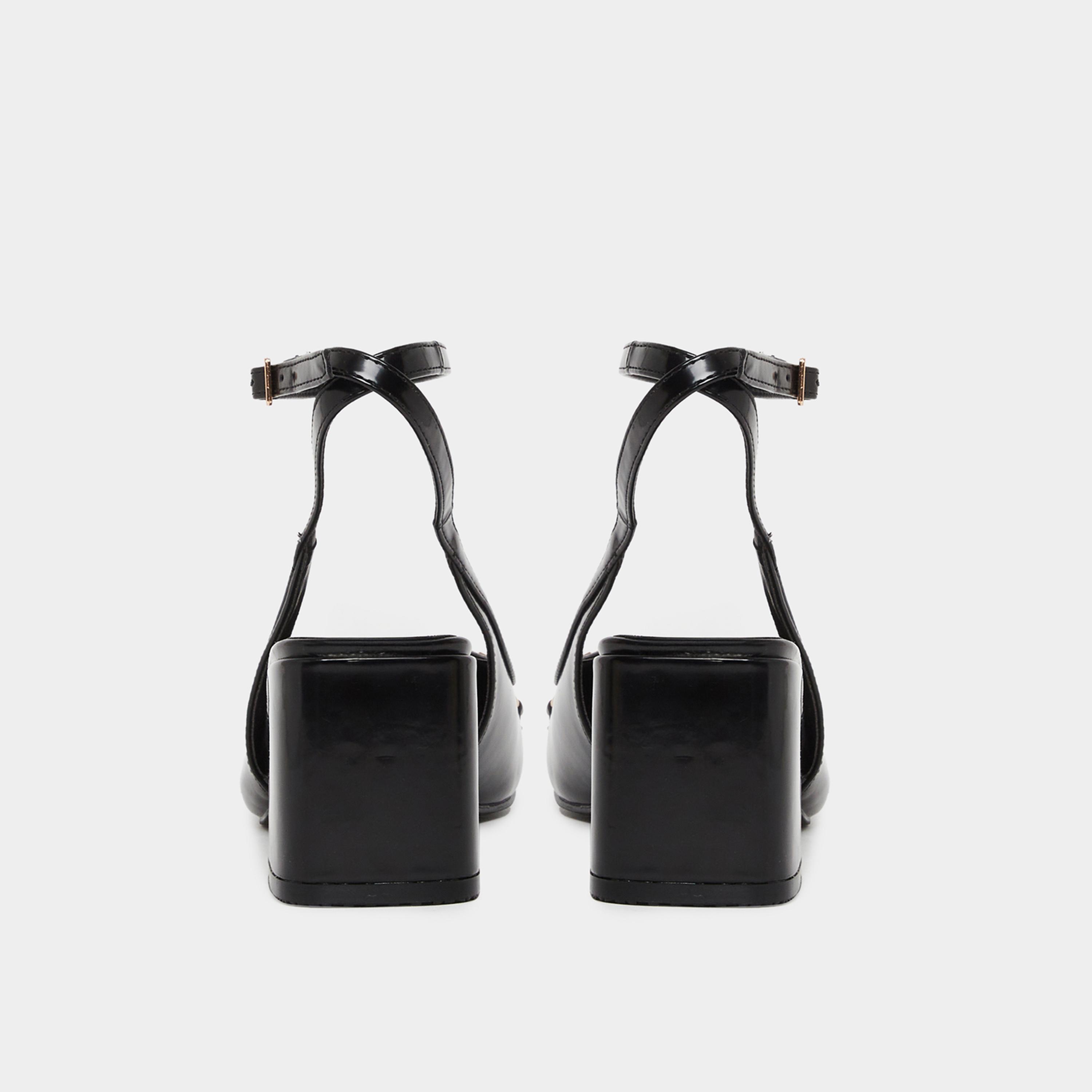 Raid Black Ankle Strap Square Toe Shoes-women-shoes-sandals-heeled-image-5