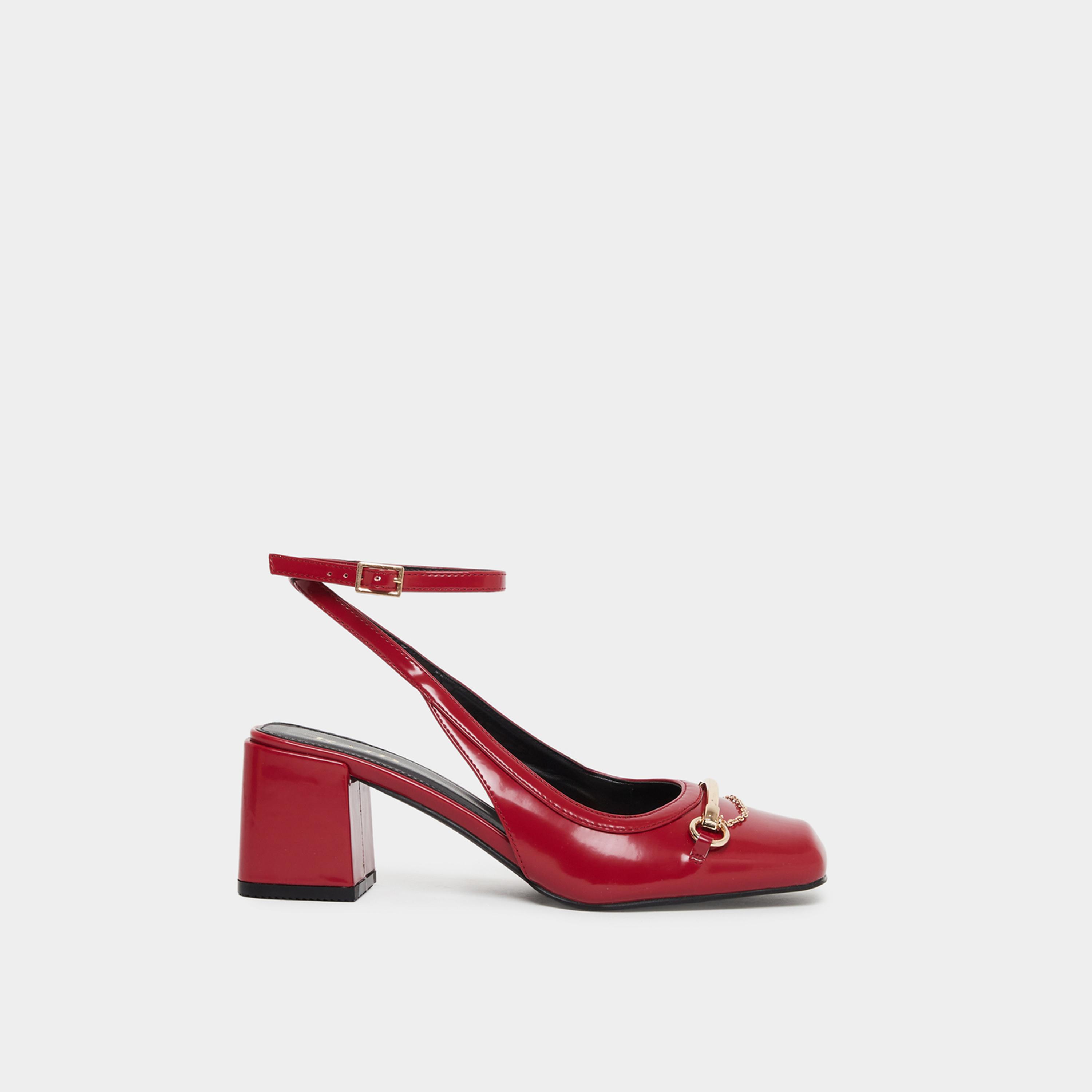 Raid Aiza Block Heel Shoes with Chain Detail-women-shoes-heels-image-3