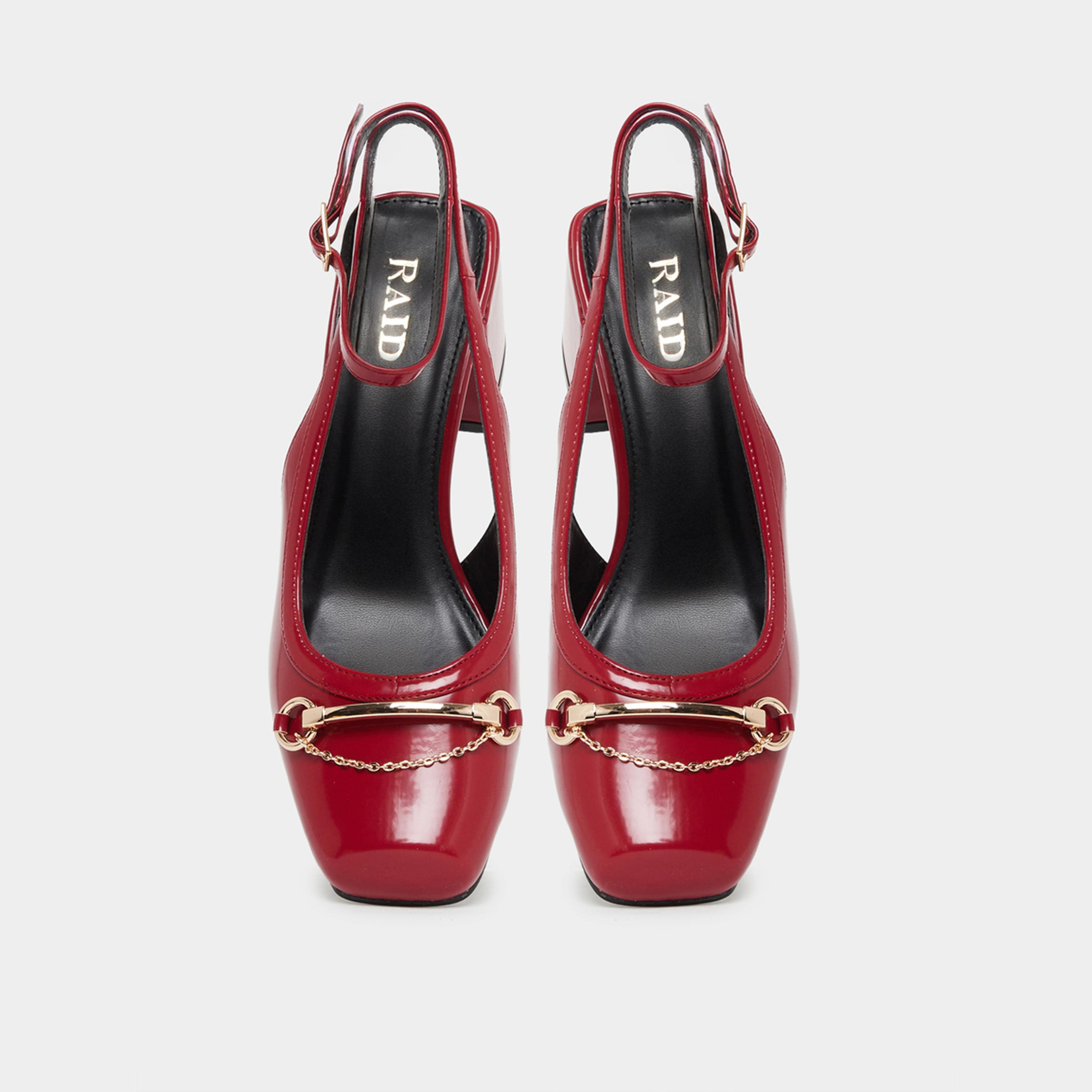Raid Aiza Block Heel Shoes with Chain Detail-women-shoes-heels-image-4