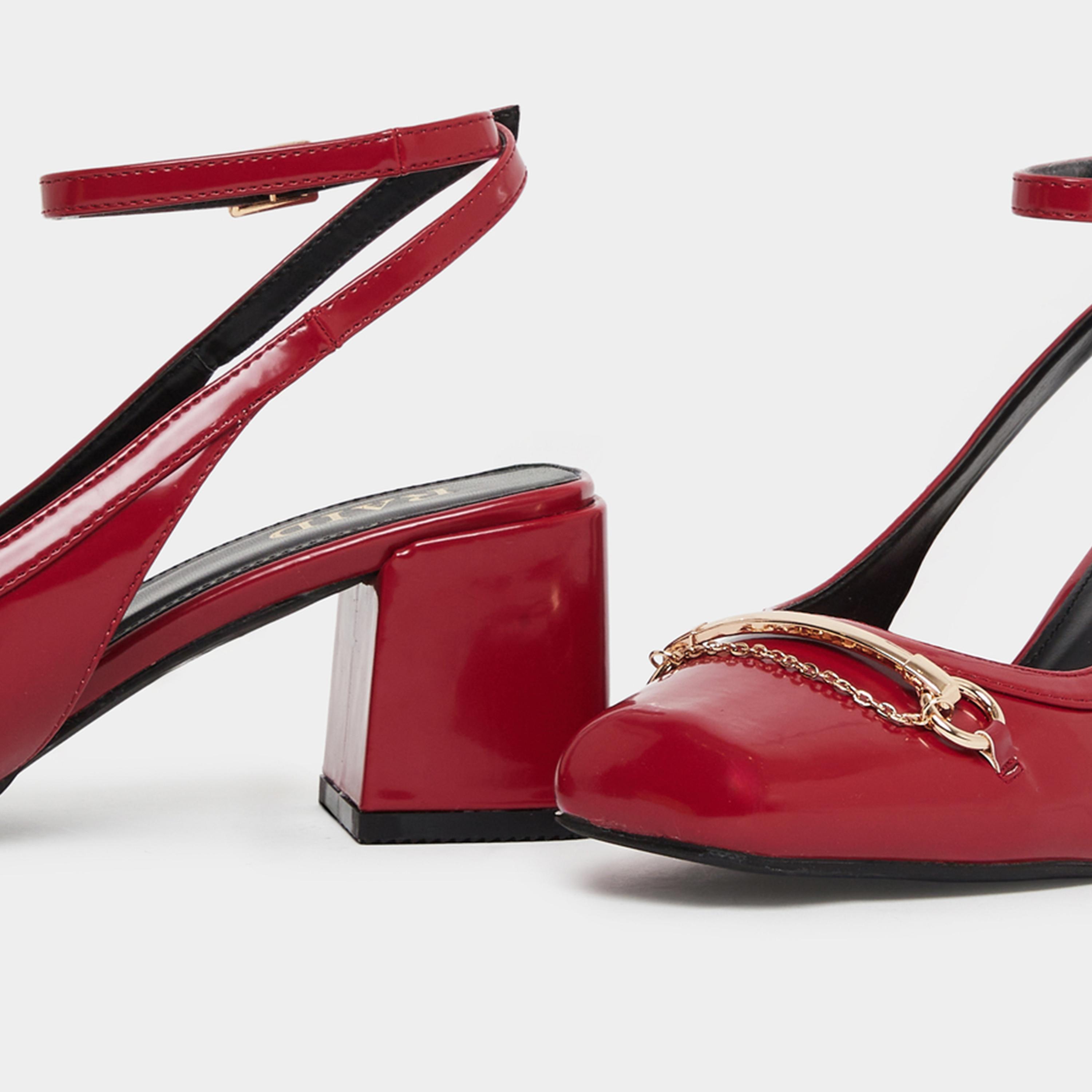 Raid Aiza Block Heel Shoes with Chain Detail-women-shoes-heels-image-5