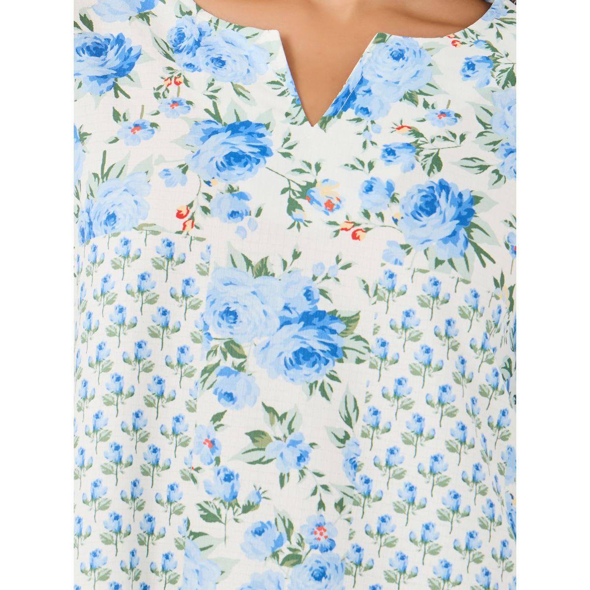 Styli All-Over Print Notch Neck Long Sleeve Jalabiya-women-arabicclothing-jalabiyas-image-4