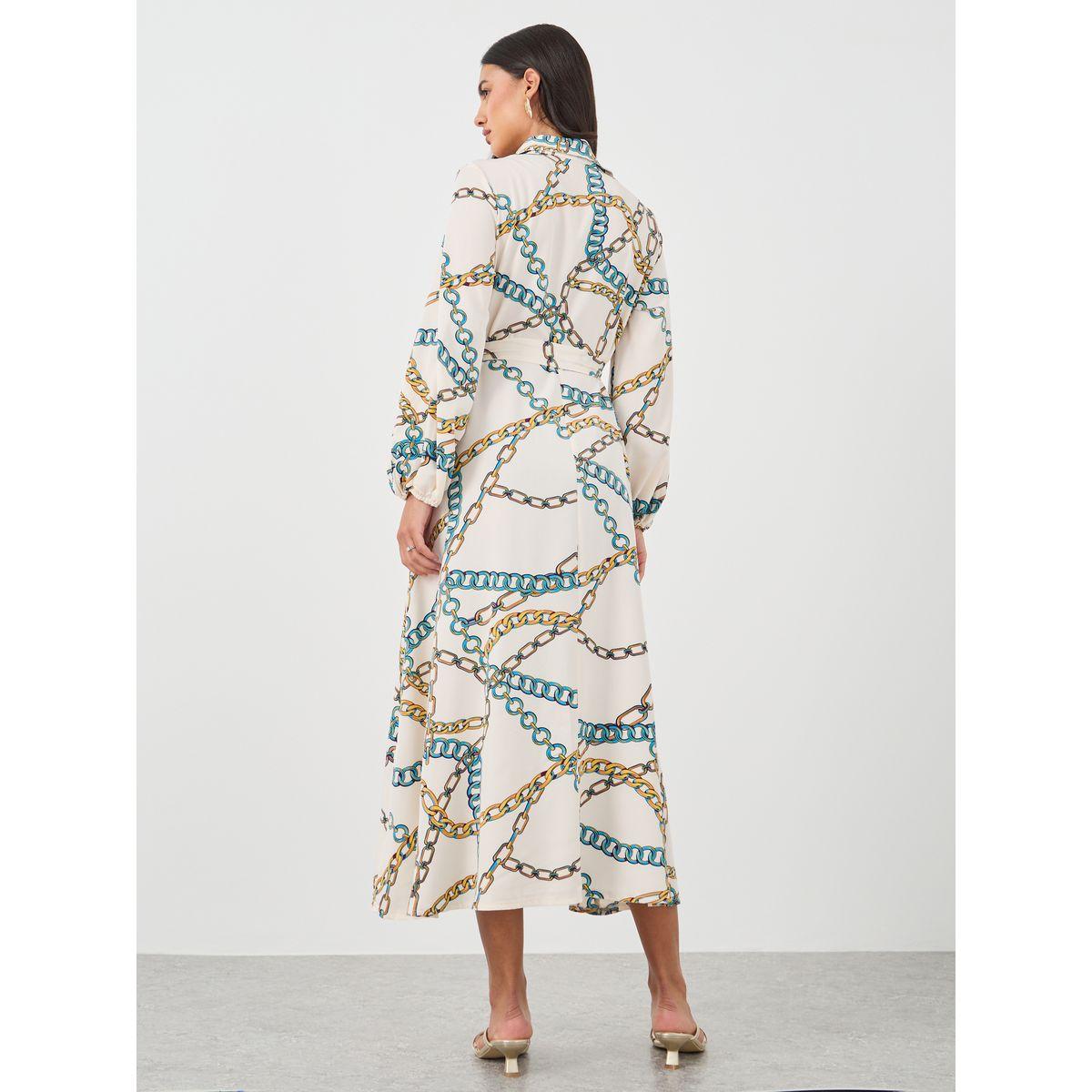 Styli Graphic Print Drawstring Waist Maxi Dress-women-clothing-dresses-image-4