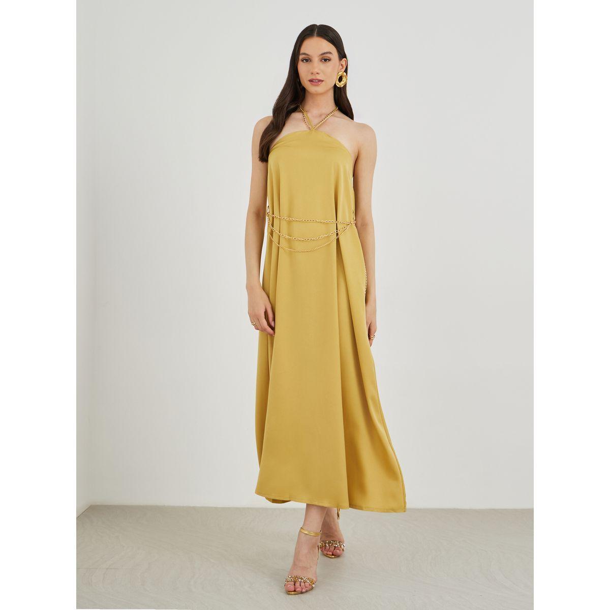 Keenly X Styli Solid Open Front Kimono with Maxi Dress Set-women-clothing-coordsets-image-6