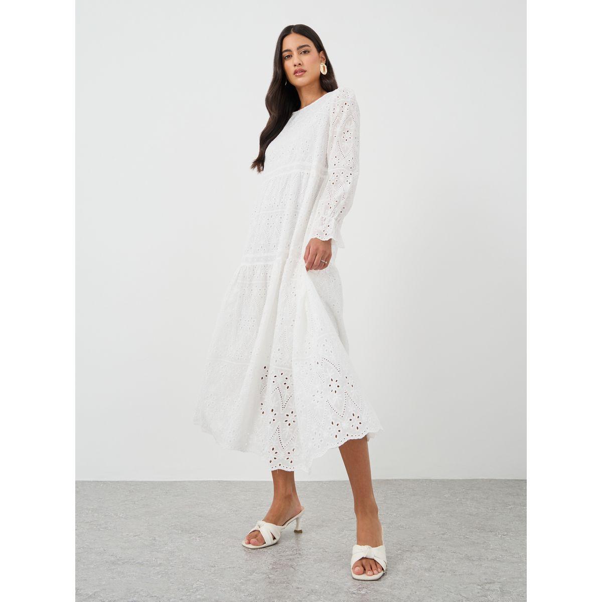 Styli Embroidered Balloon Sleeve A-Line Midi Dress-women-clothing-dresses-image-2