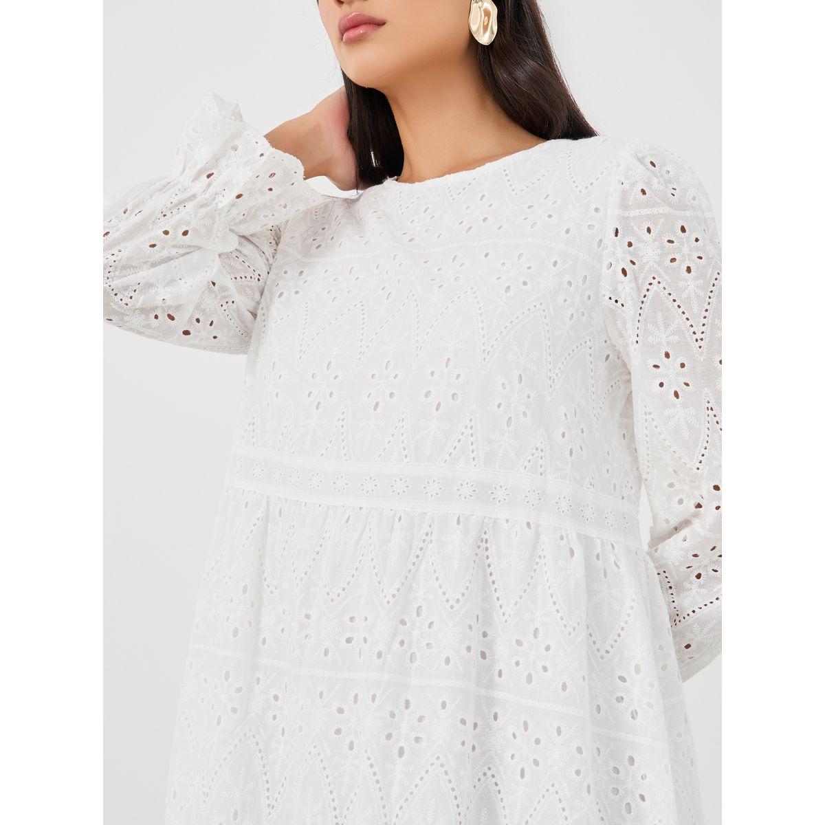 فستان ميدي بتفاصيل مُطرزة وأكمام بالون-women-clothing-dresses-image-4