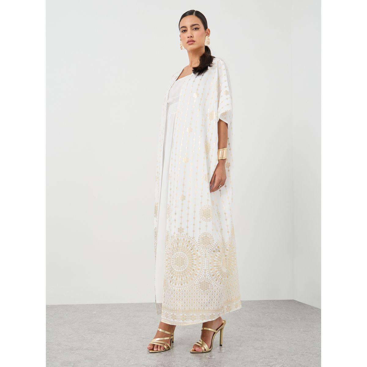 Styli Floral Print Open Front Kimono with Midi Dress Set-women-clothing-coordsets-image-2