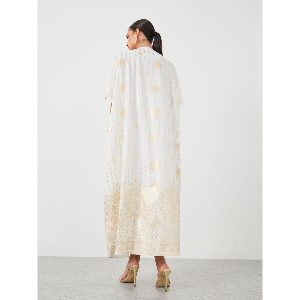 Styli Floral Print Open Front Kimono with Midi Dress Set-women-clothing-coordsets-image-6