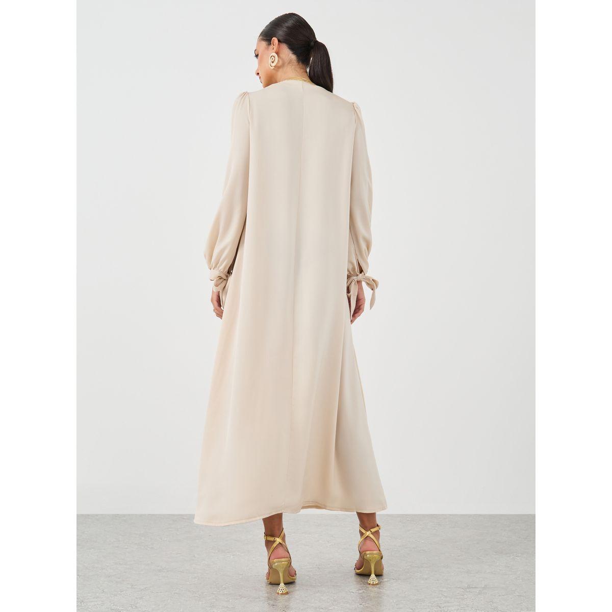 فستان طويل بتفاصيل مُطرزة مع شراشيب-women-clothing-dresses-image-5
