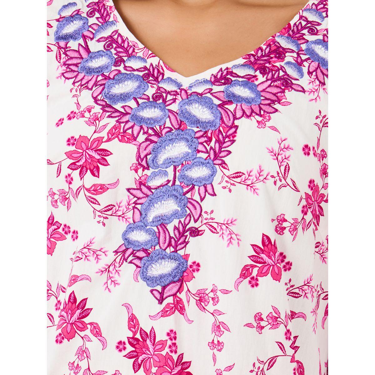Styli Floral Print Embroidered Long Sleeve Jalabiya-women-arabicclothing-jalabiyas-image-5
