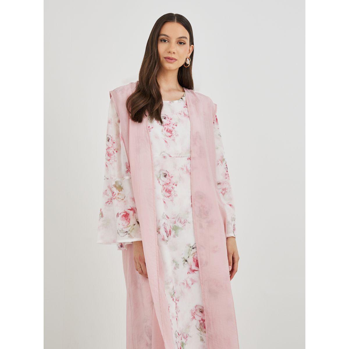 Keenly X Styli Open Front Kimono with Floral Print Maxi Dress Set-women-clothing-coordsets-image-3