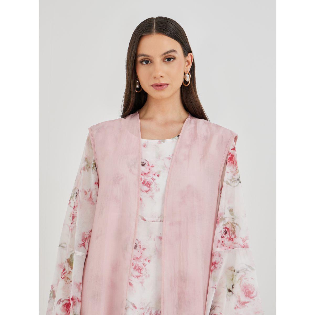 Keenly X Styli Open Front Kimono with Floral Print Maxi Dress Set-women-clothing-coordsets-image-4