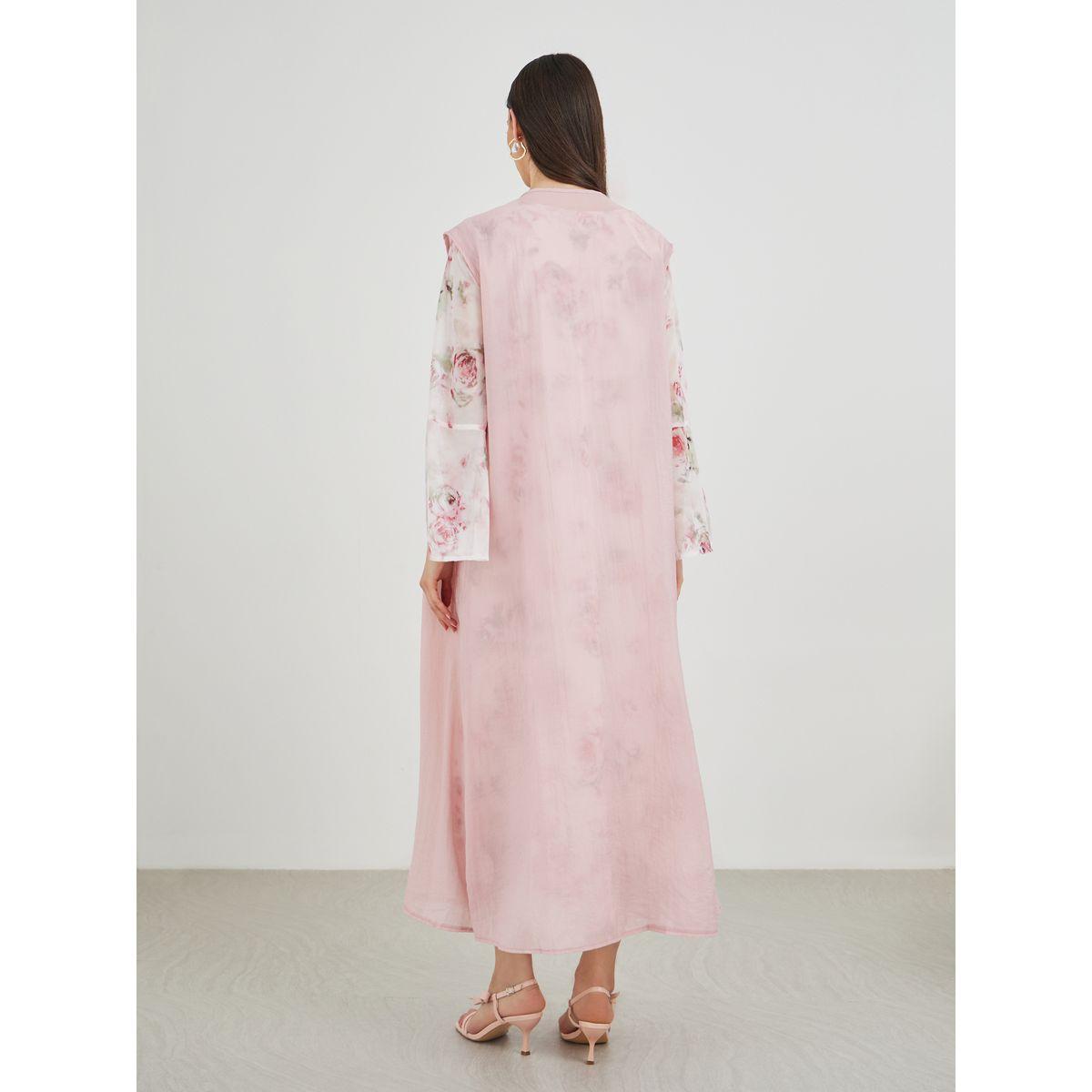 Keenly X Styli Open Front Kimono with Floral Print Maxi Dress Set-women-clothing-coordsets-image-5