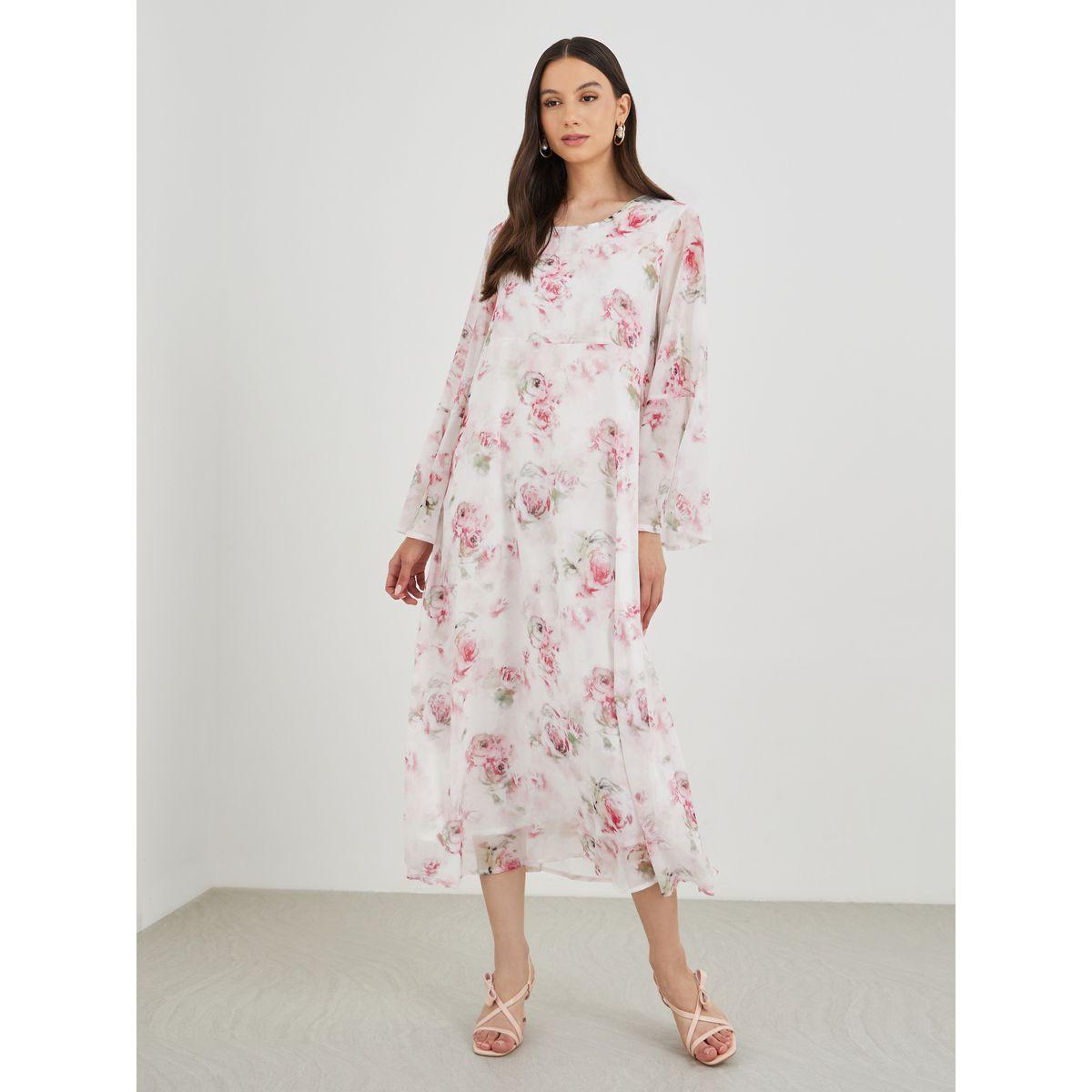 Keenly X Styli Open Front Kimono with Floral Print Maxi Dress Set-women-clothing-coordsets-image-6