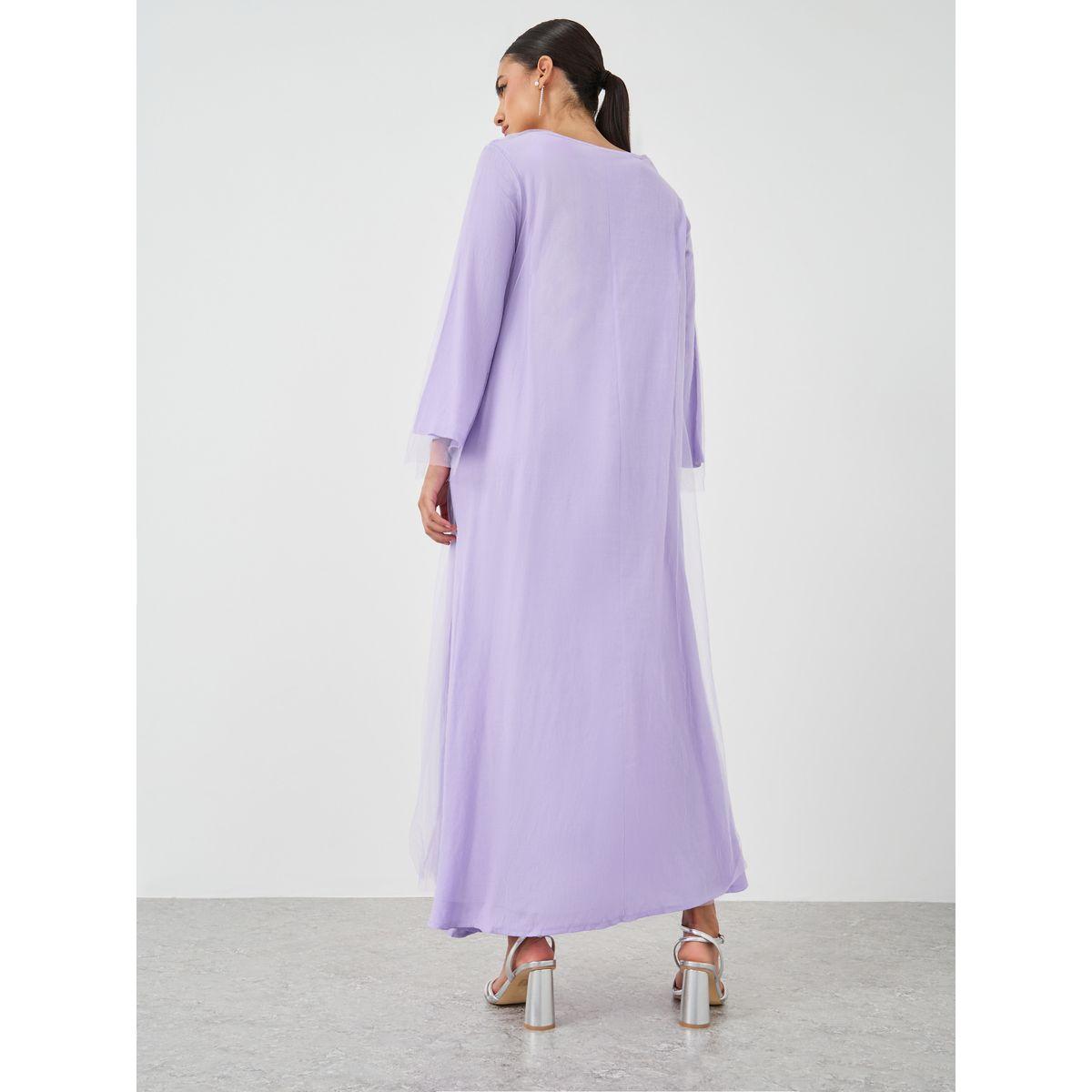 Styli Embroidered Butterfly Detail A-Line Maxi Dress-women-clothing-dresses-image-5